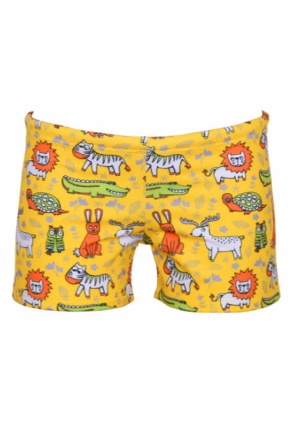 GIZMO ERKEK ANIMAL ŞORT MAYO - SARI