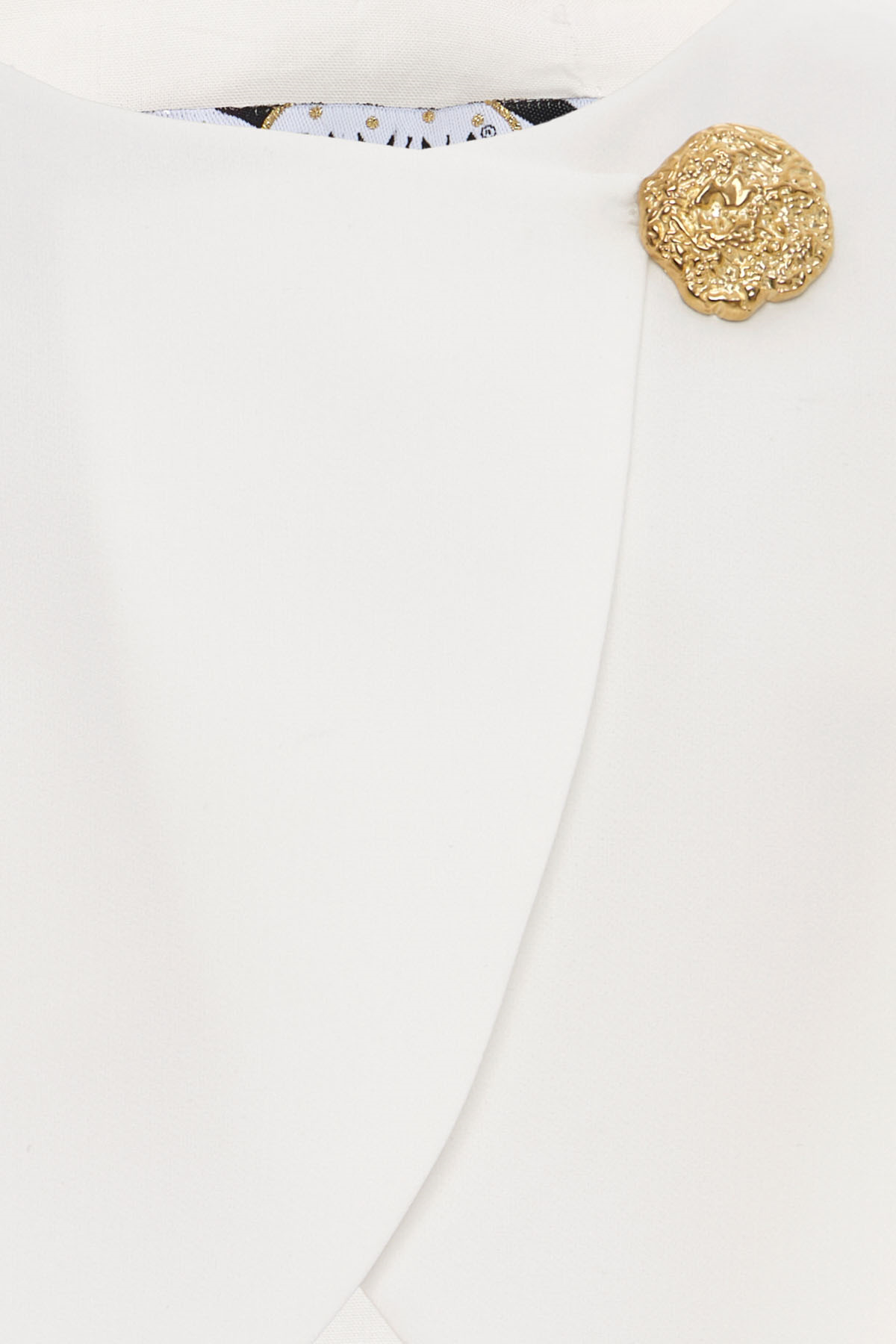 Gold Düğmeli Bolero - Ekru