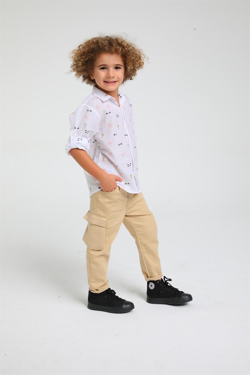 HAYVAN BASKILI BEBE GÖMLEK