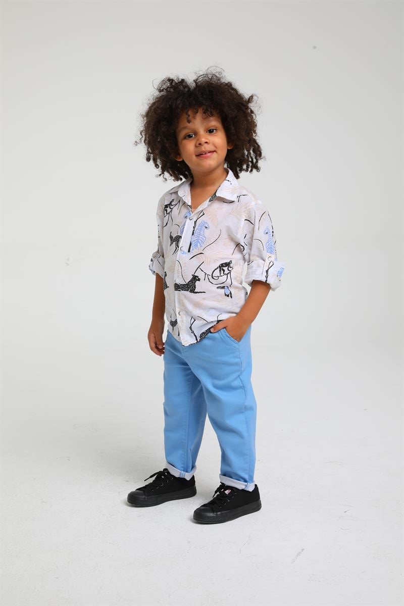 HAYVAN BASKILI BEBE GÖMLEK