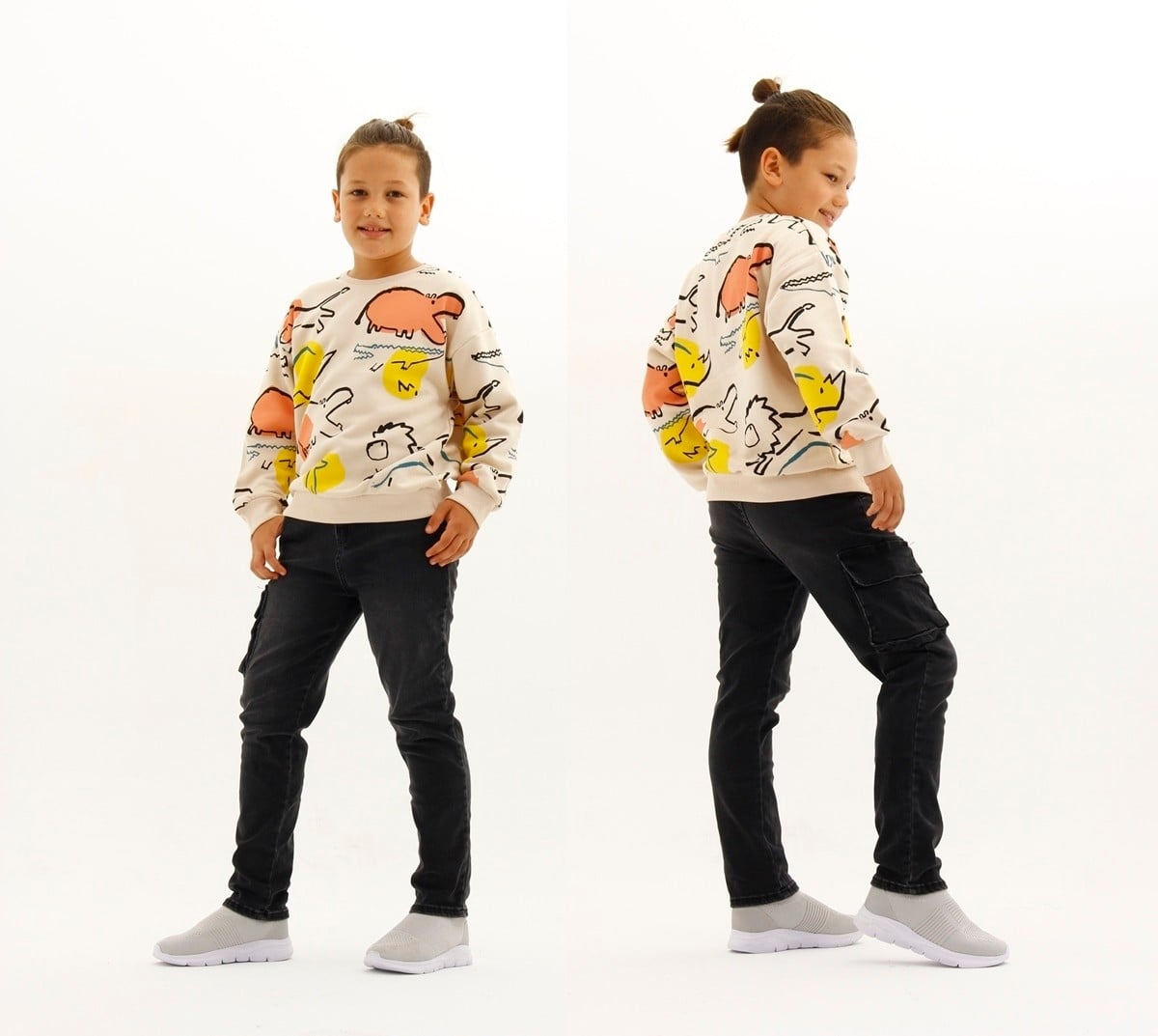 HAYVAN DESENLİ ERKEK SWEAT