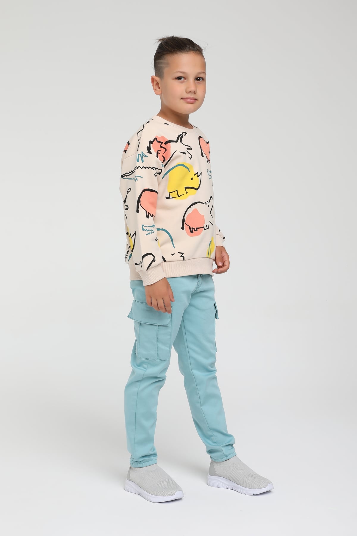 HAYVAN DESENLİ ERKEK SWEAT
