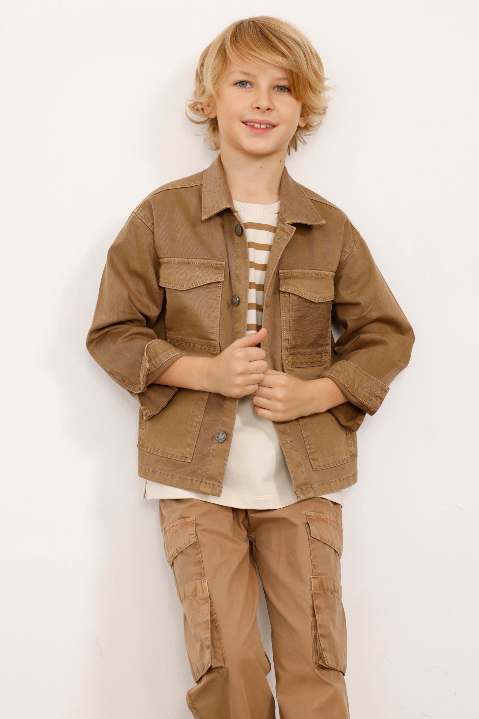 JENA Çift Cepli Erkek Ceket - Kahverengi