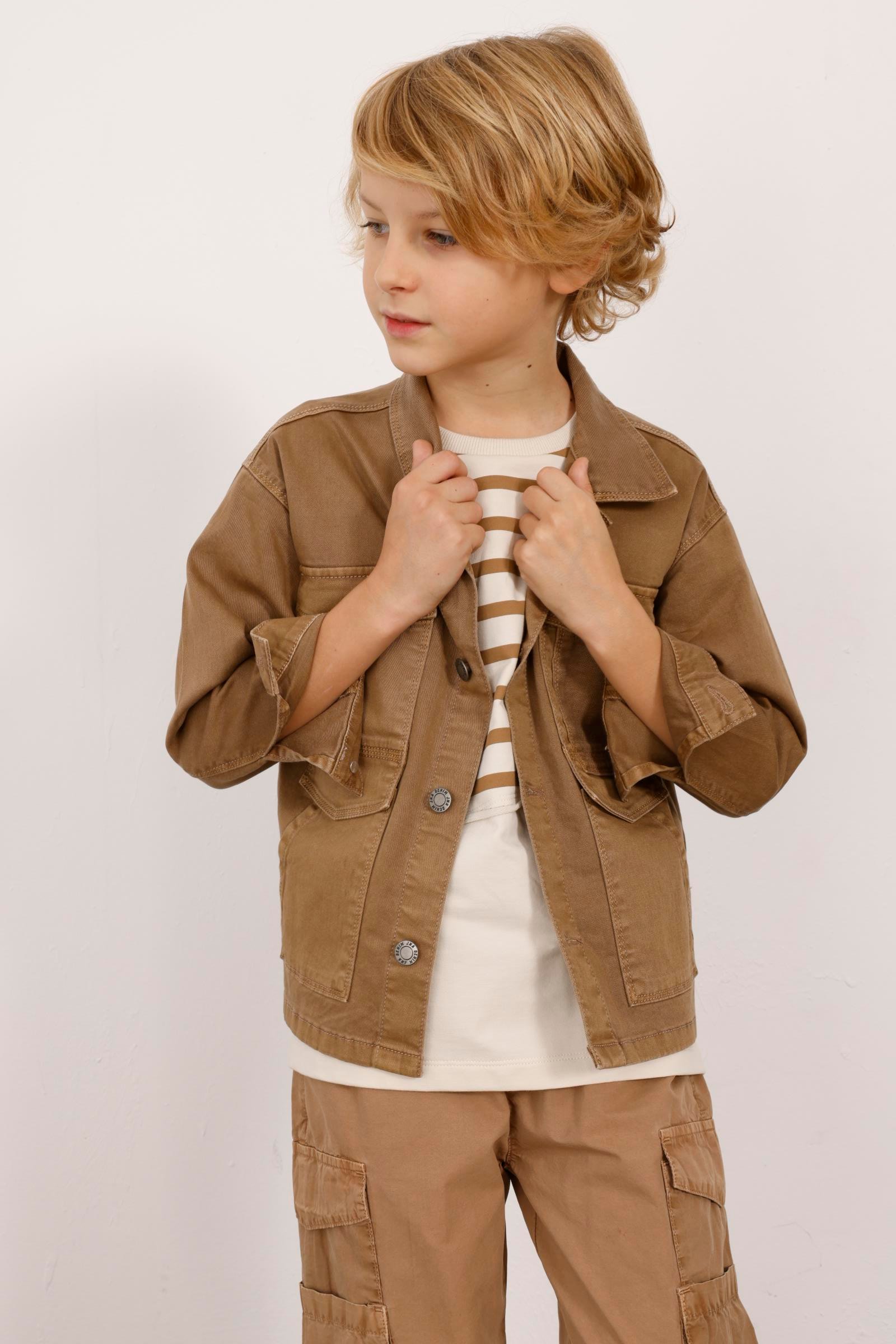 JENA Çift Cepli Erkek Ceket - Kahverengi