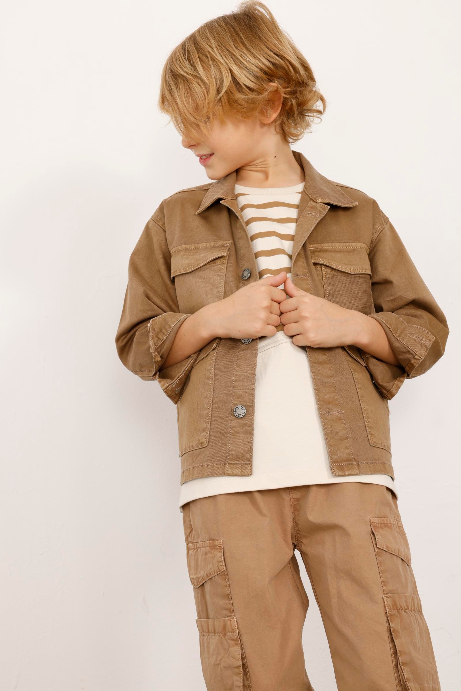 JENA Çift Cepli Erkek Ceket - Kahverengi