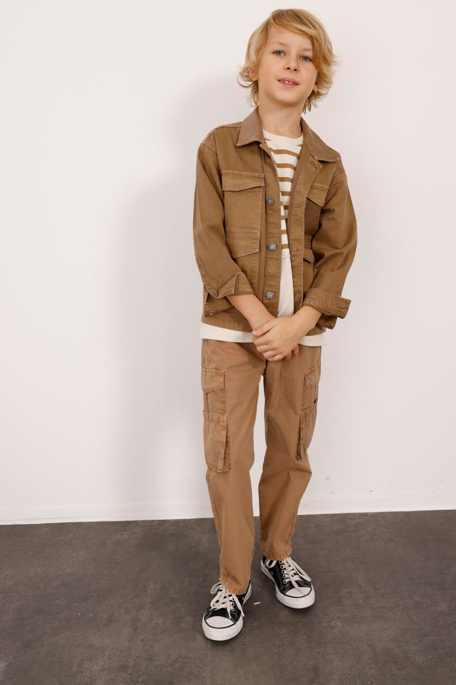 JENA Çift Cepli Erkek Ceket - Kahverengi