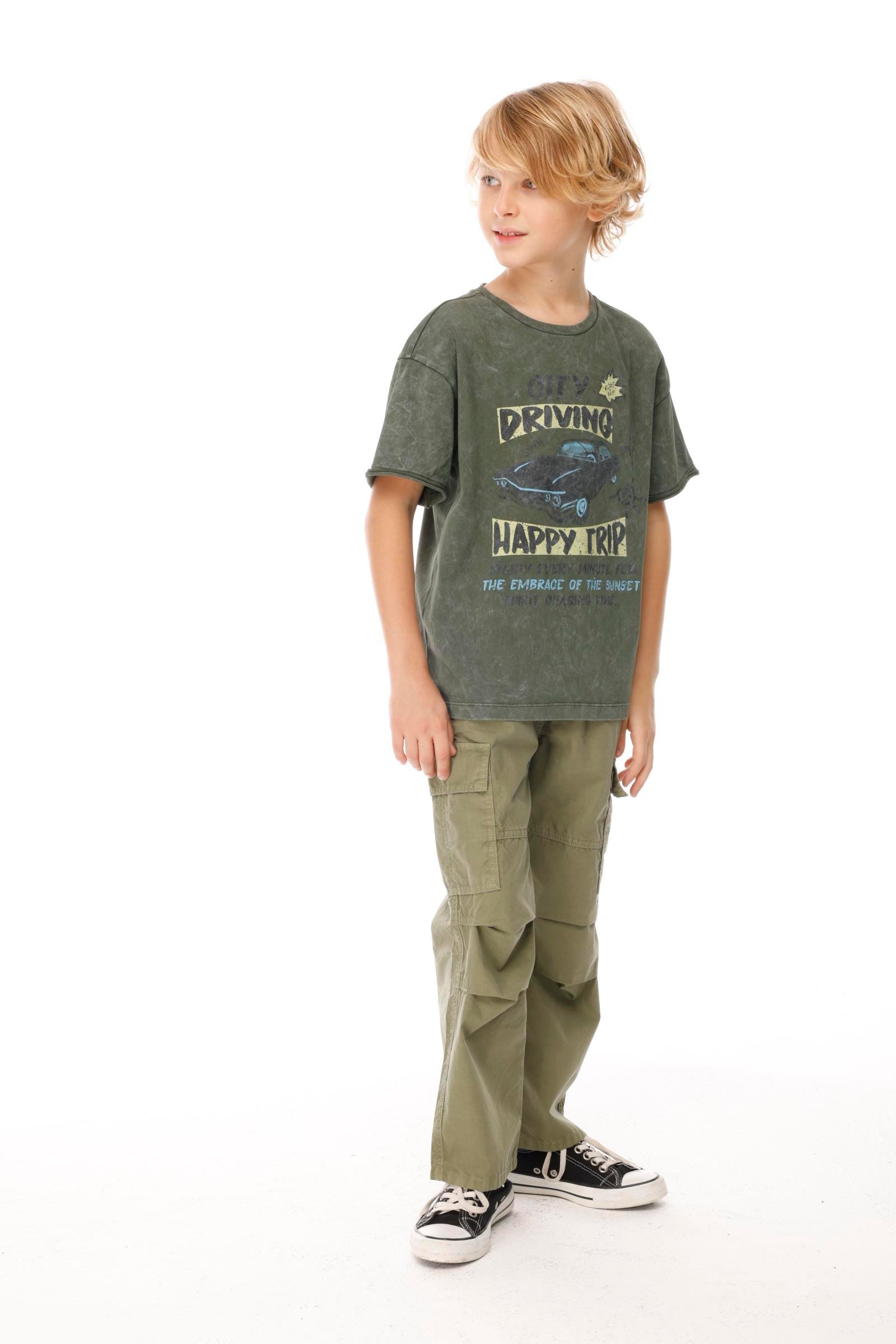 JENA Driving Arabalı Erkek Tişört - Yeşil