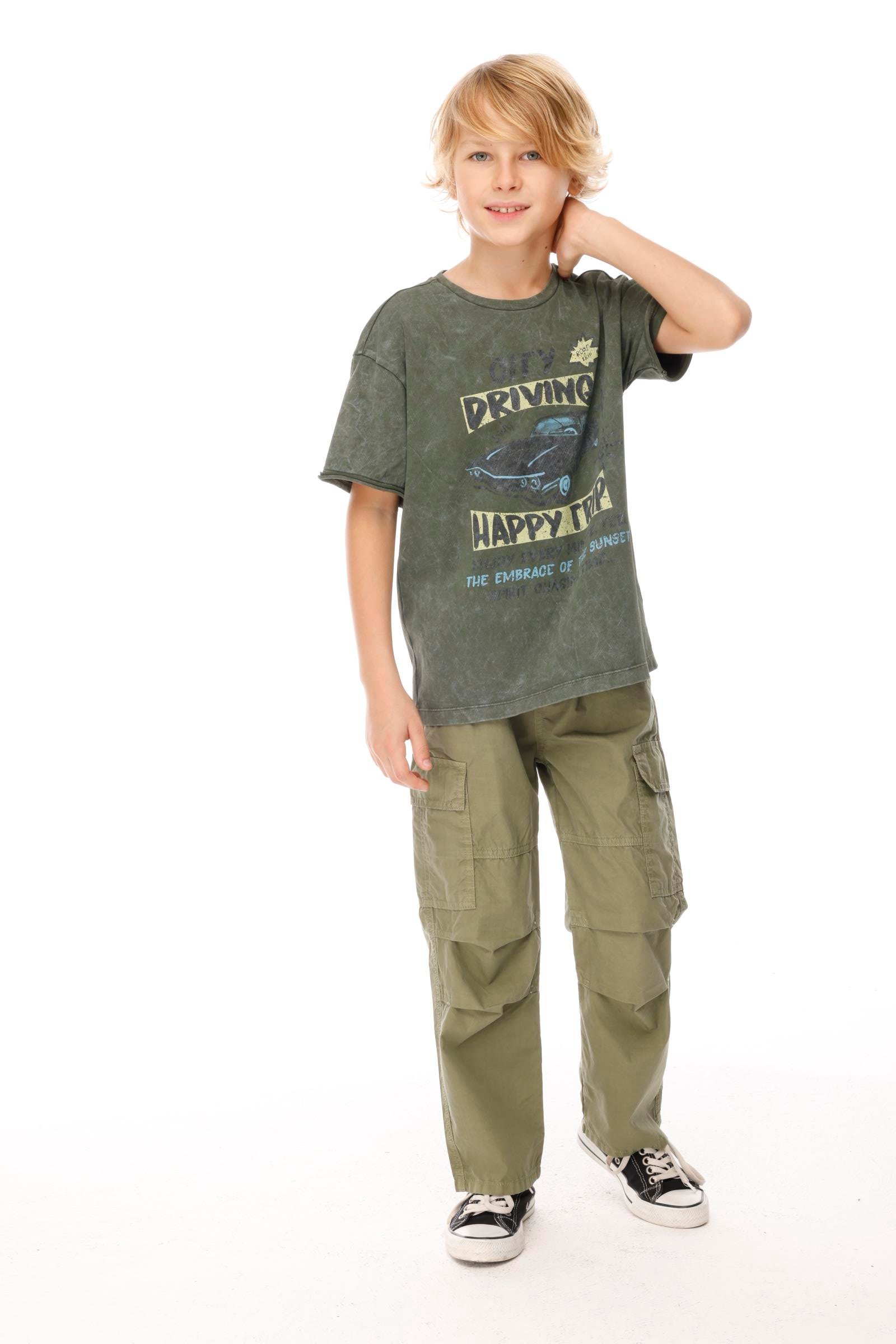 JENA Driving Arabalı Erkek Tişört - Yeşil