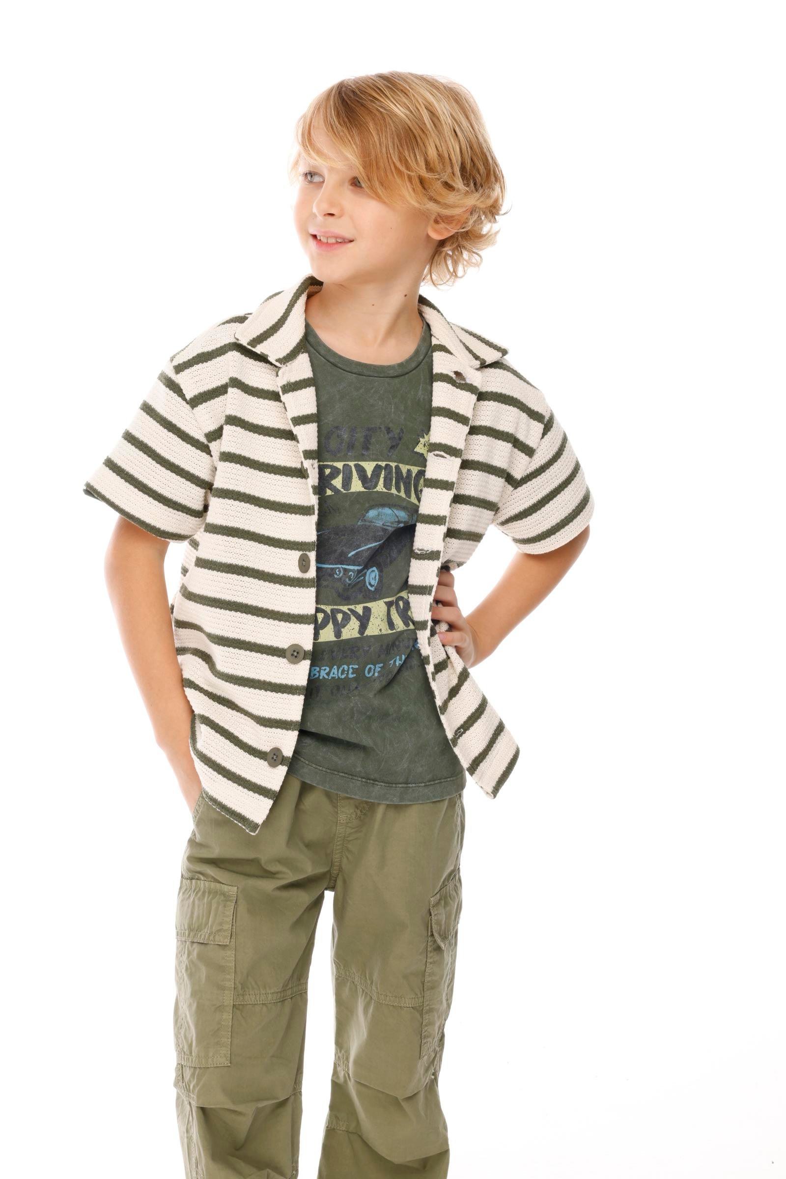 JENA Driving Arabalı Erkek Tişört - Yeşil