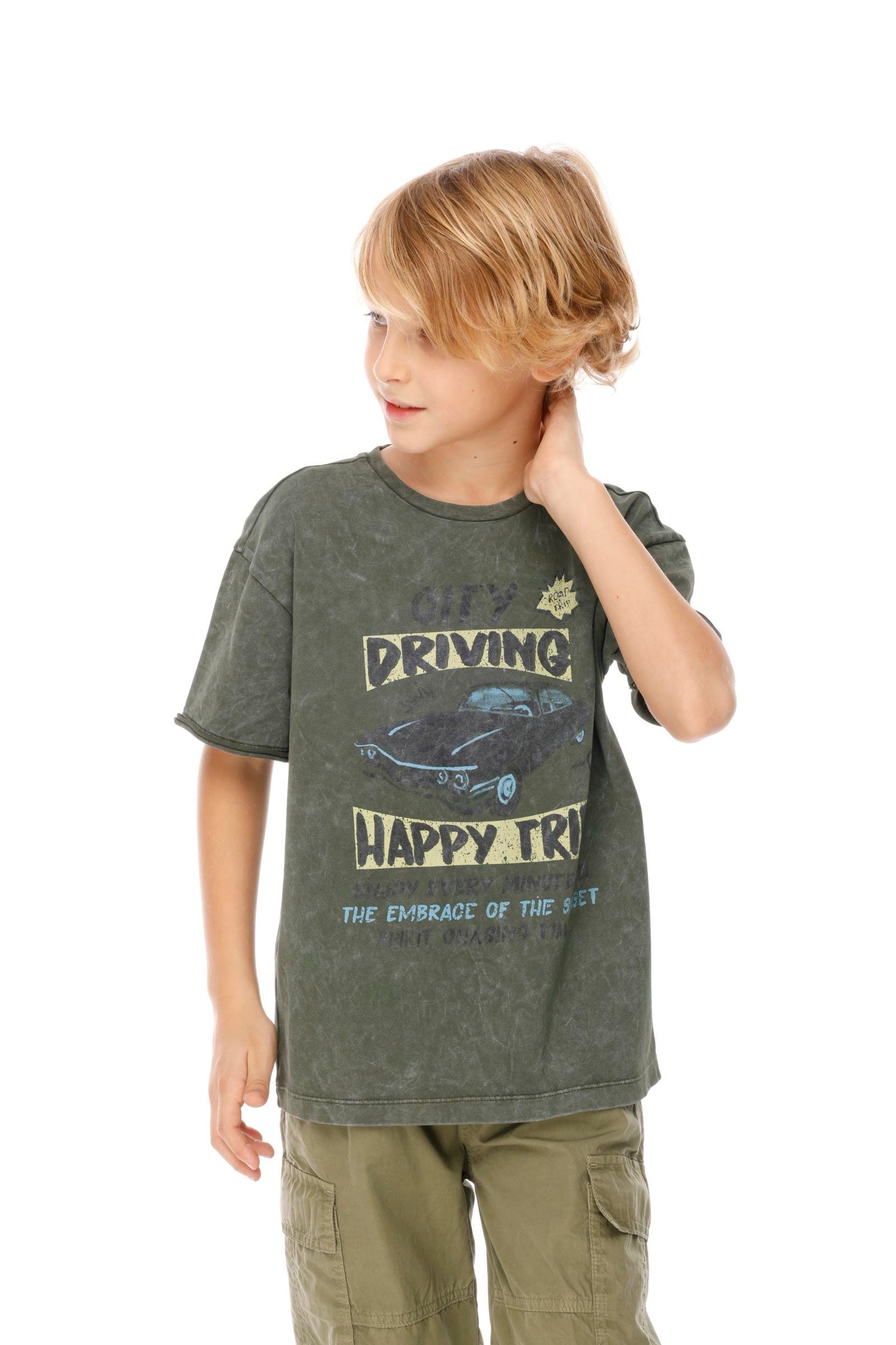 JENA Driving Arabalı Erkek Tişört - Yeşil