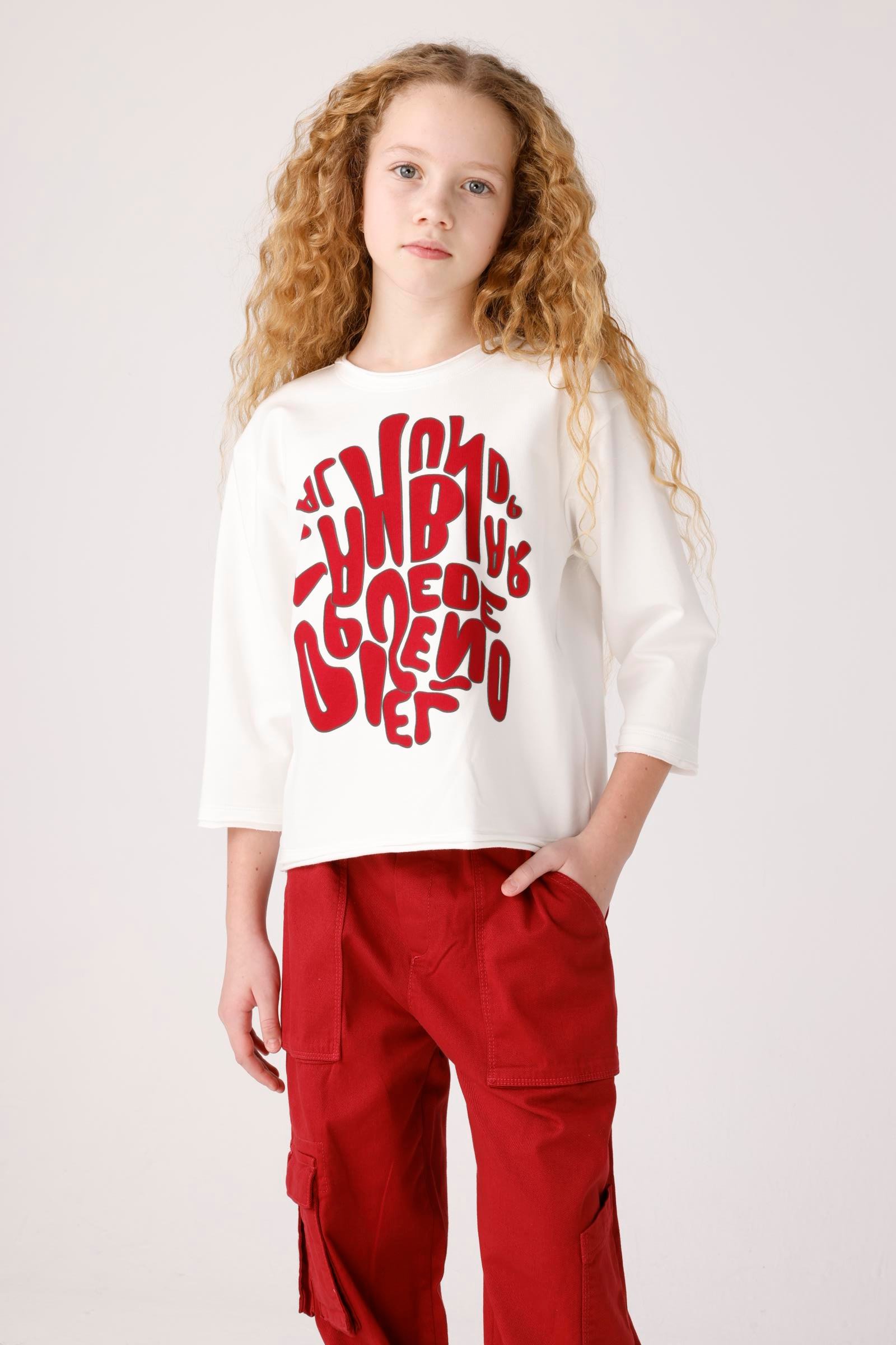 JENA Oversize KIz Sweat - Ekru