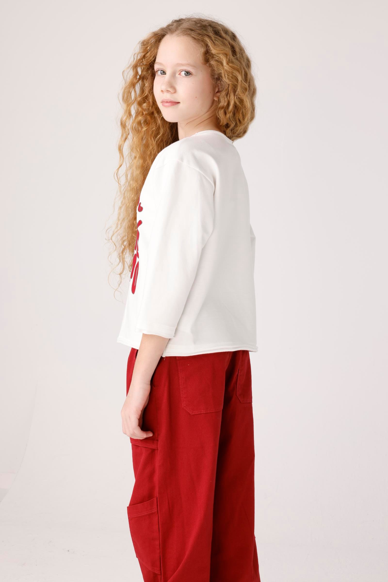 JENA Oversize KIz Sweat - Ekru