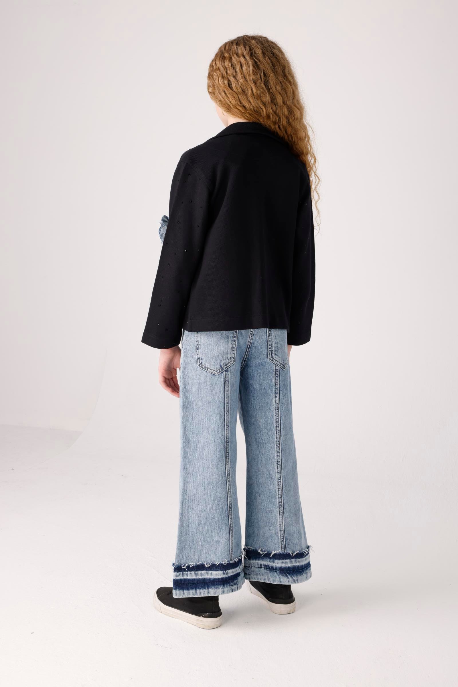 JENA Pis Paça Kız Pantolon - Mavi