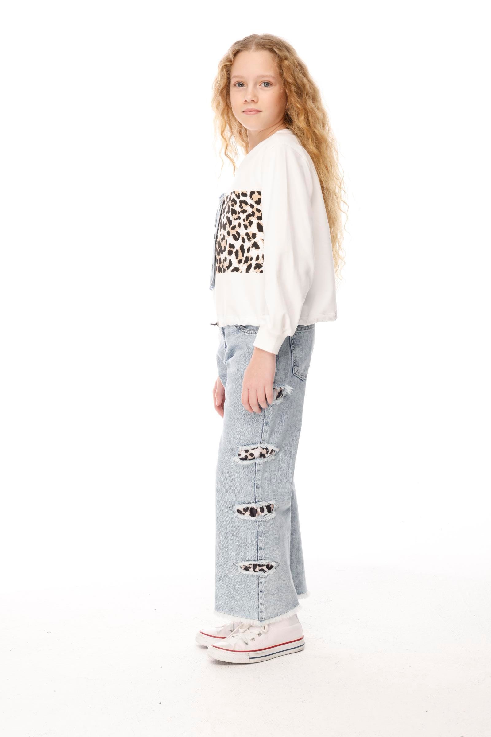 JENA Style Kız Sweat - Beyaz