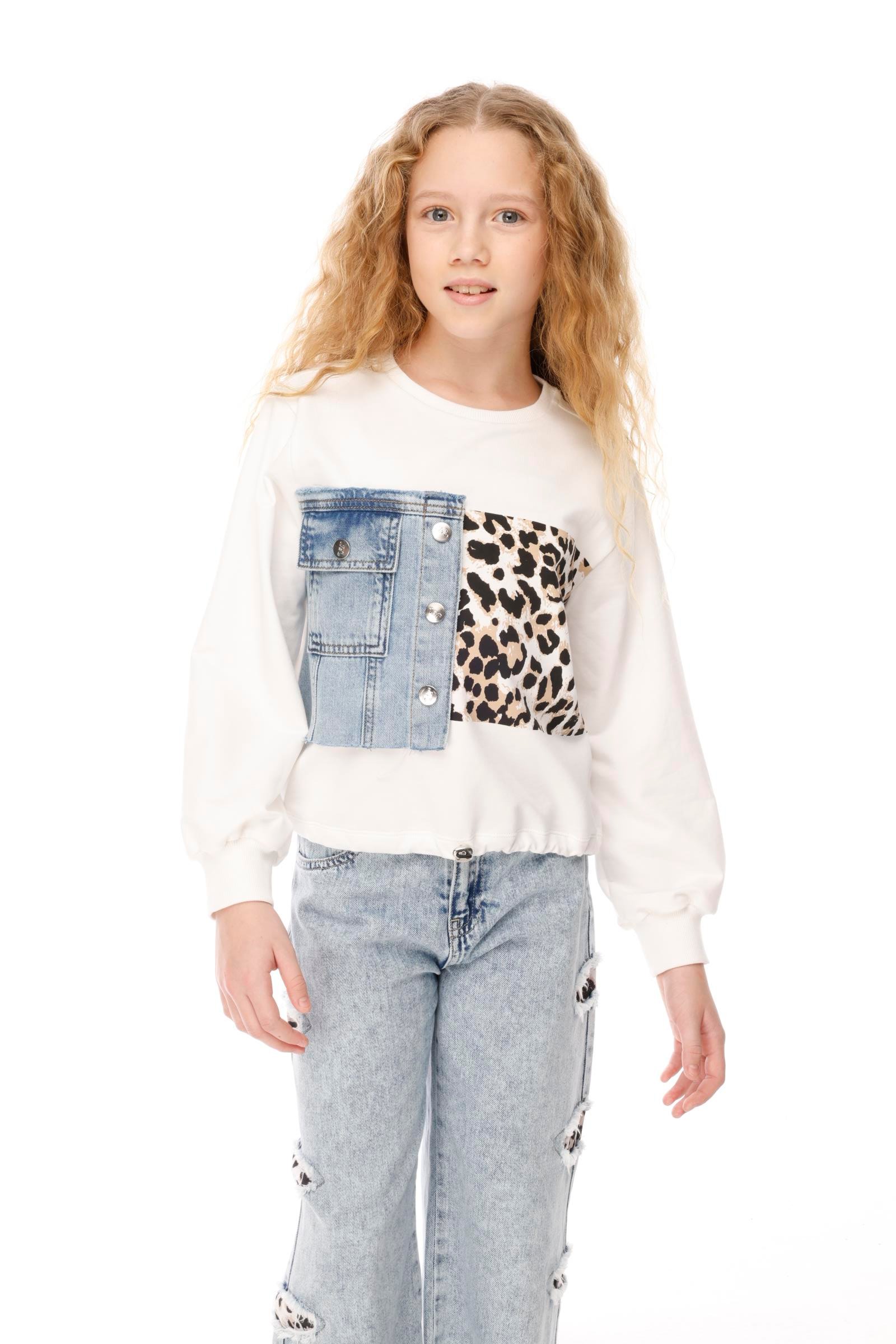 JENA Style Kız Sweat - Beyaz