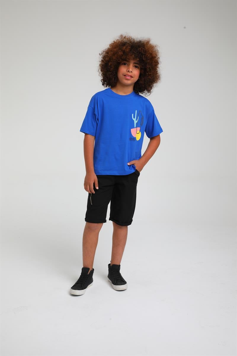 KAKTÜS BASKILI T-SHIRT