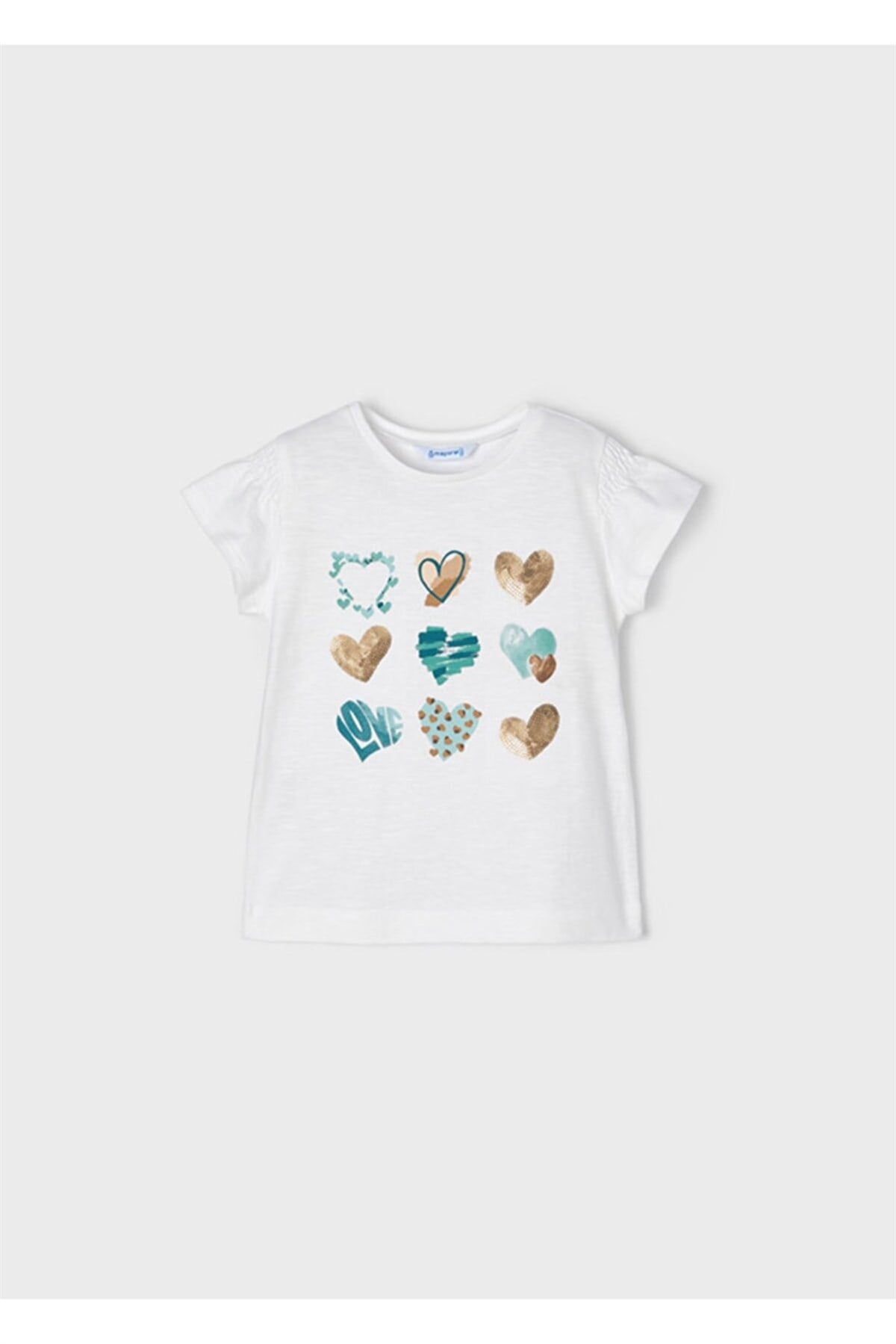 KALP BASKILI T-SHIRT - KREM