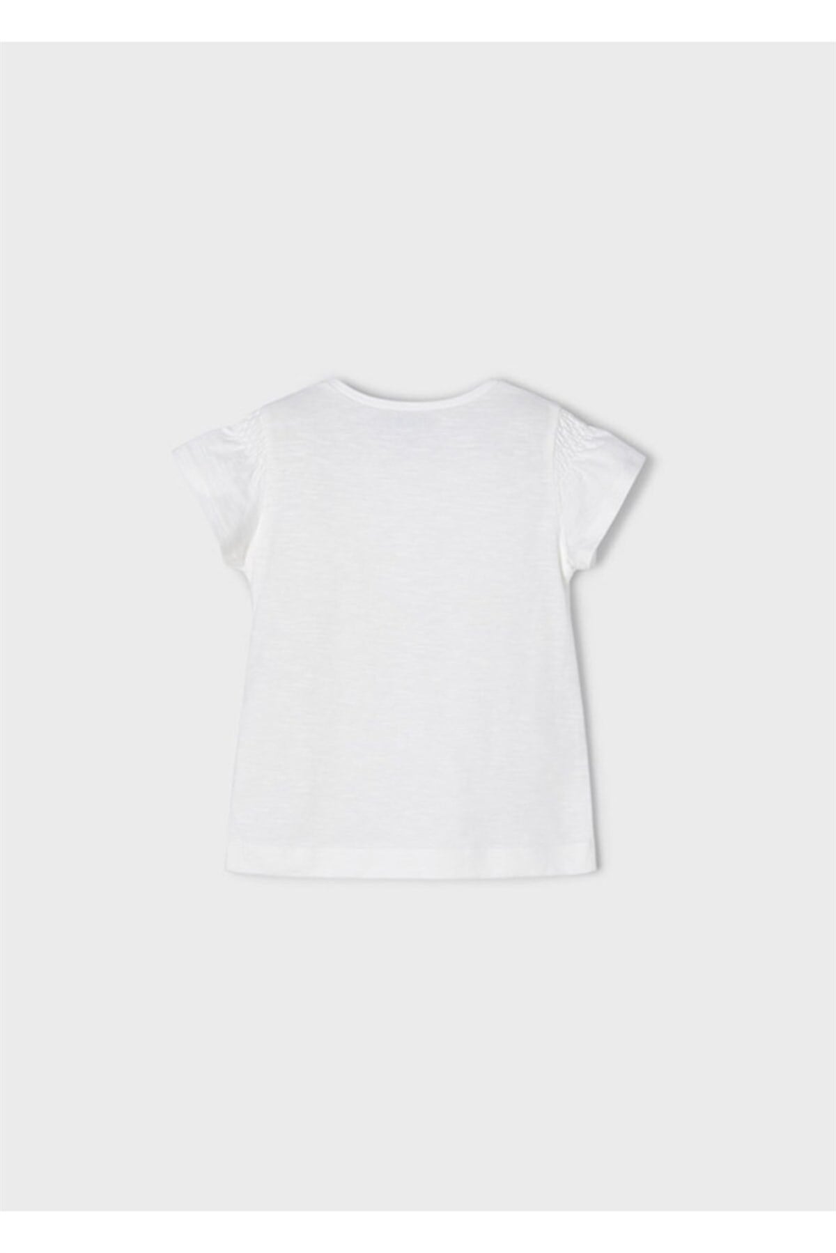 KALP BASKILI T-SHIRT - KREM