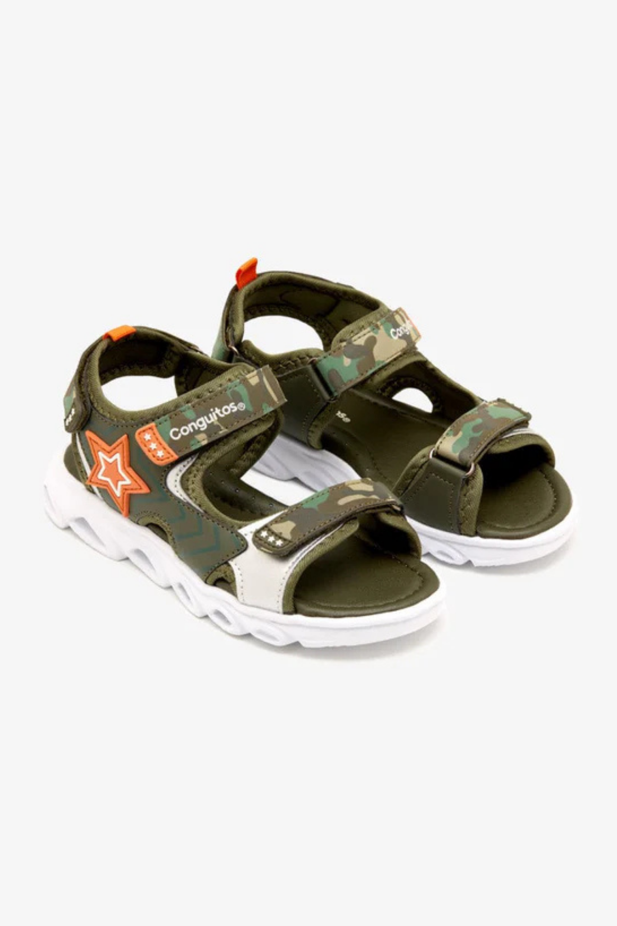 Kamulaj Erkek Işıklı Sandalet - Yeşil Haki