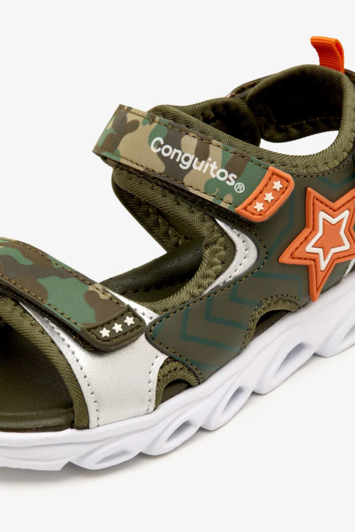 Kamulaj Erkek Işıklı Sandalet - Yeşil Haki