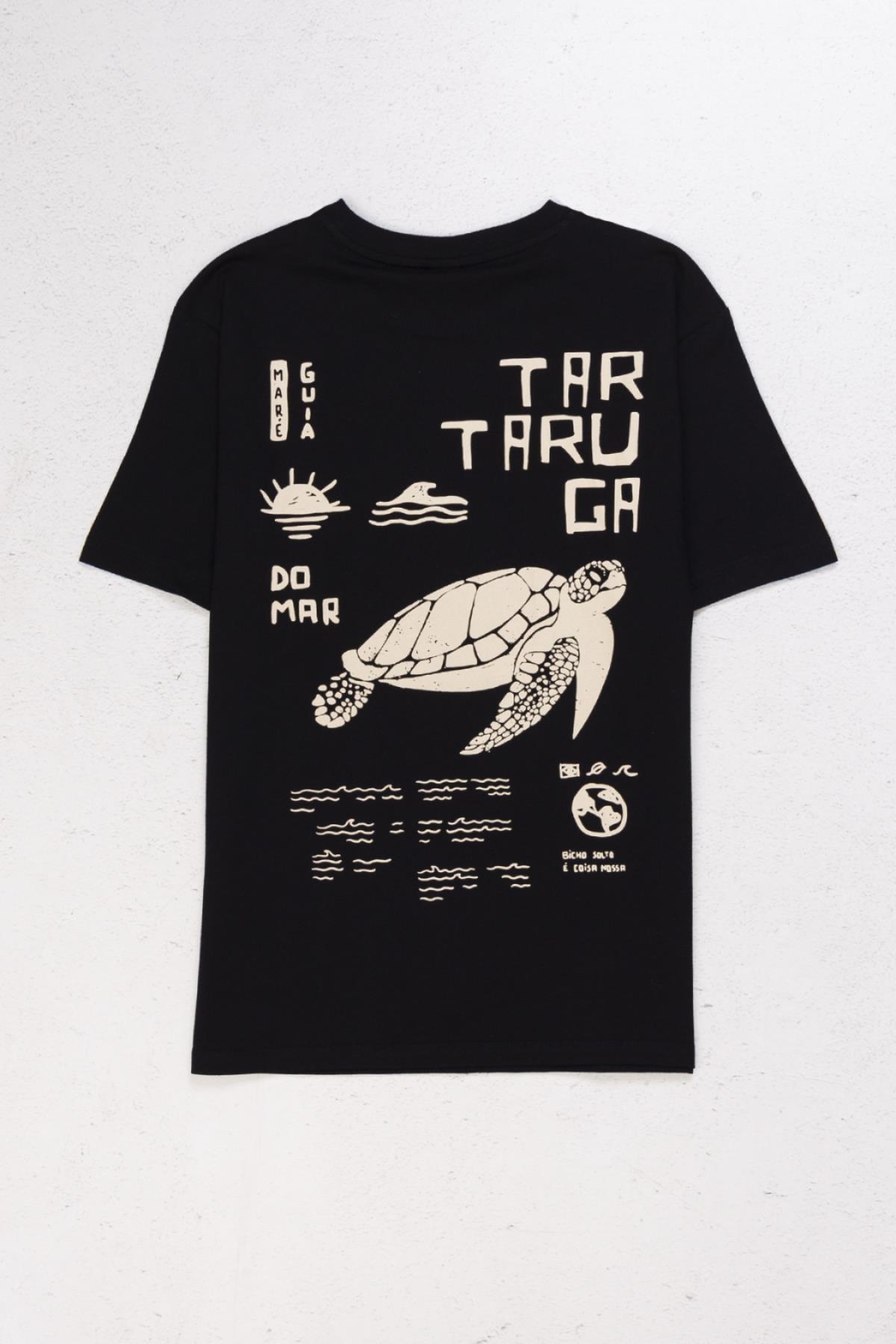 KAPLUMBAĞA BASKILI ERKEK T-SHIRT