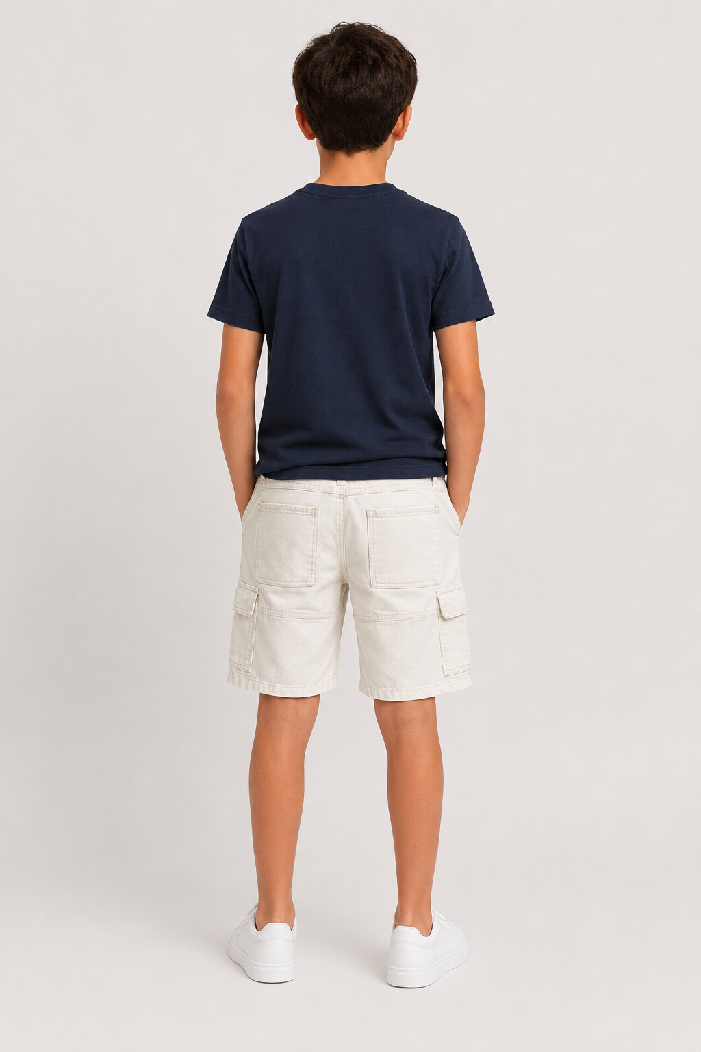 Kargo Cep Erkek Şort - Ekru
