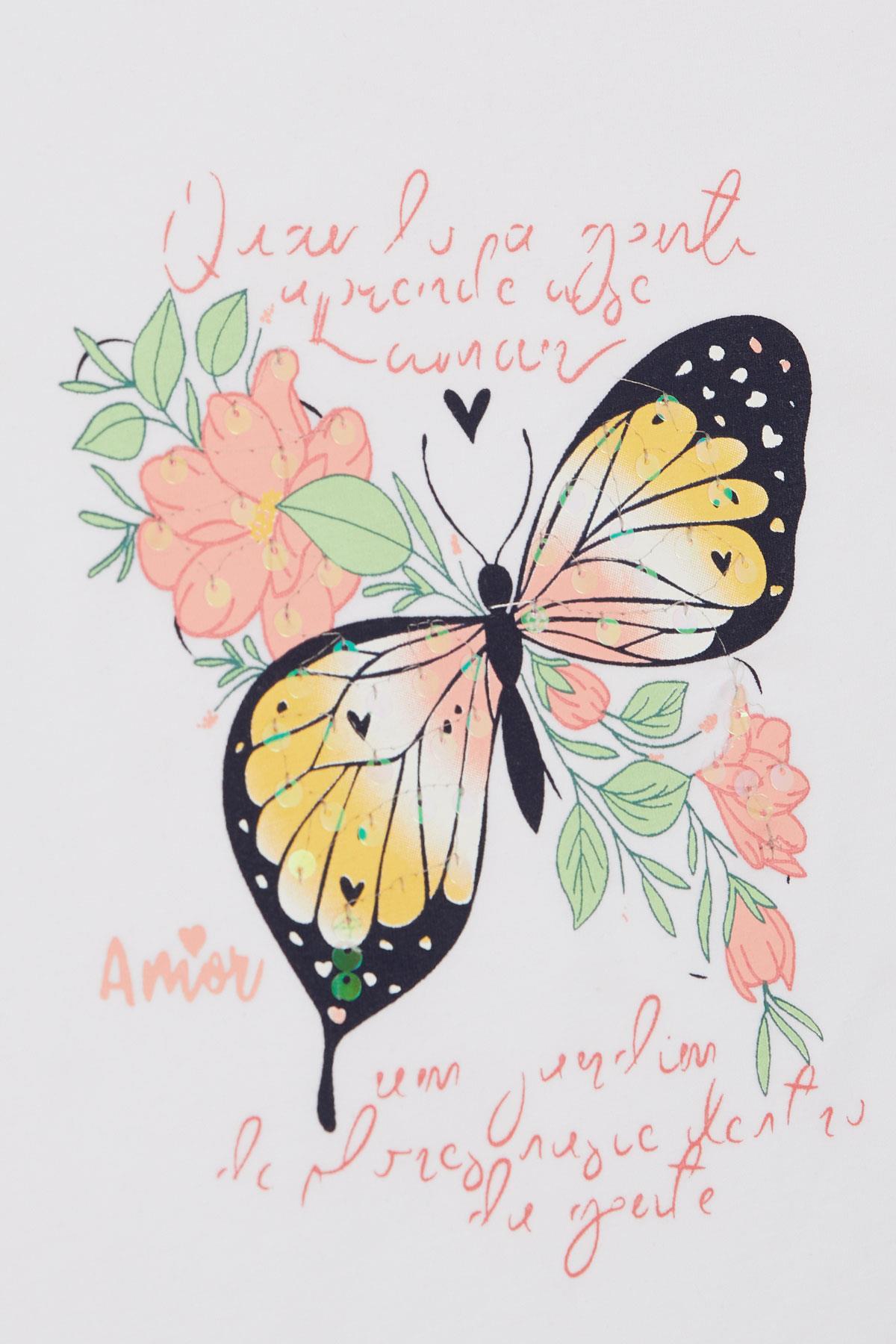 KELEBEKLİ KIZ T-SHIRT