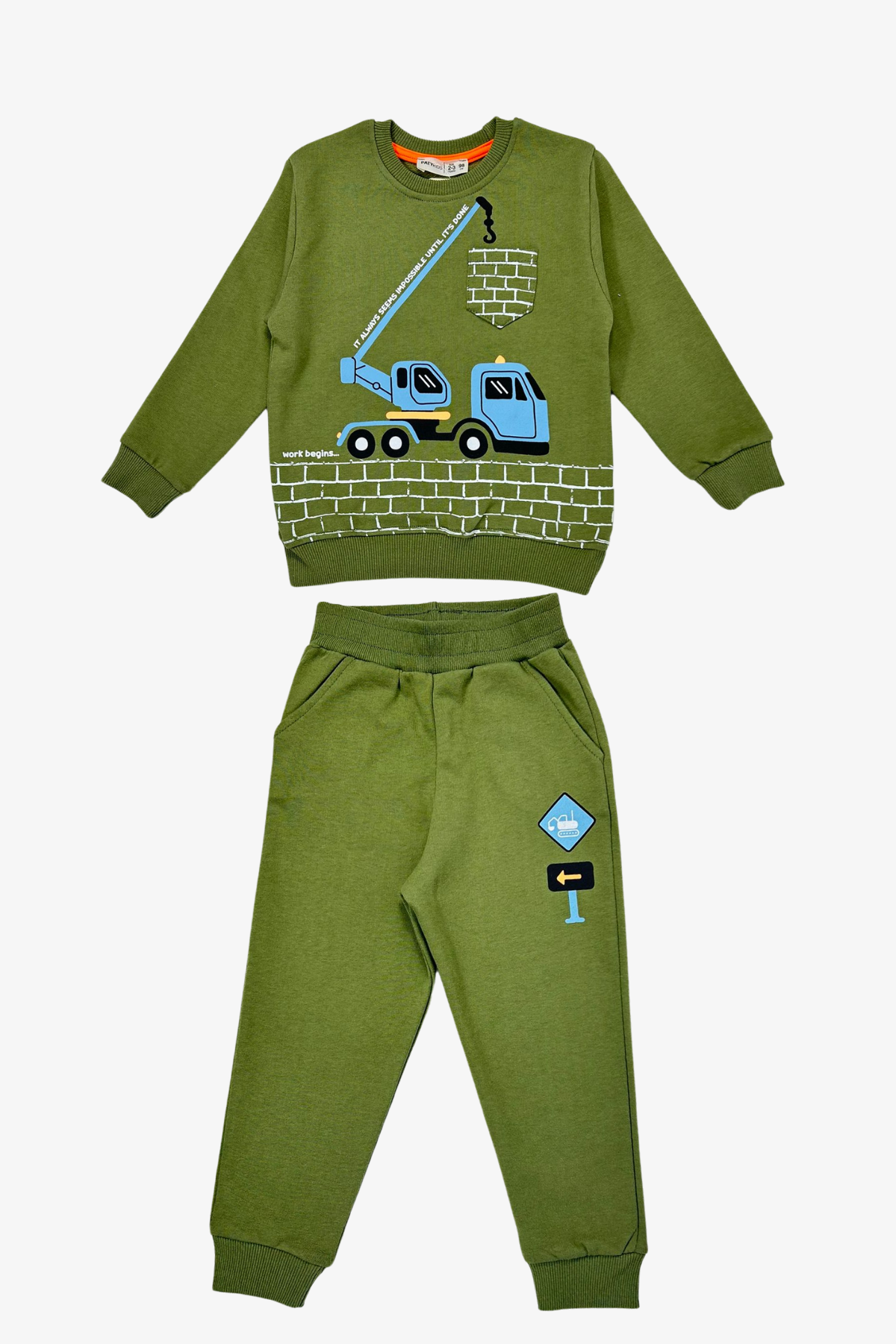 Kepçeli Erkek Çocuk Takım - Yeşil Haki