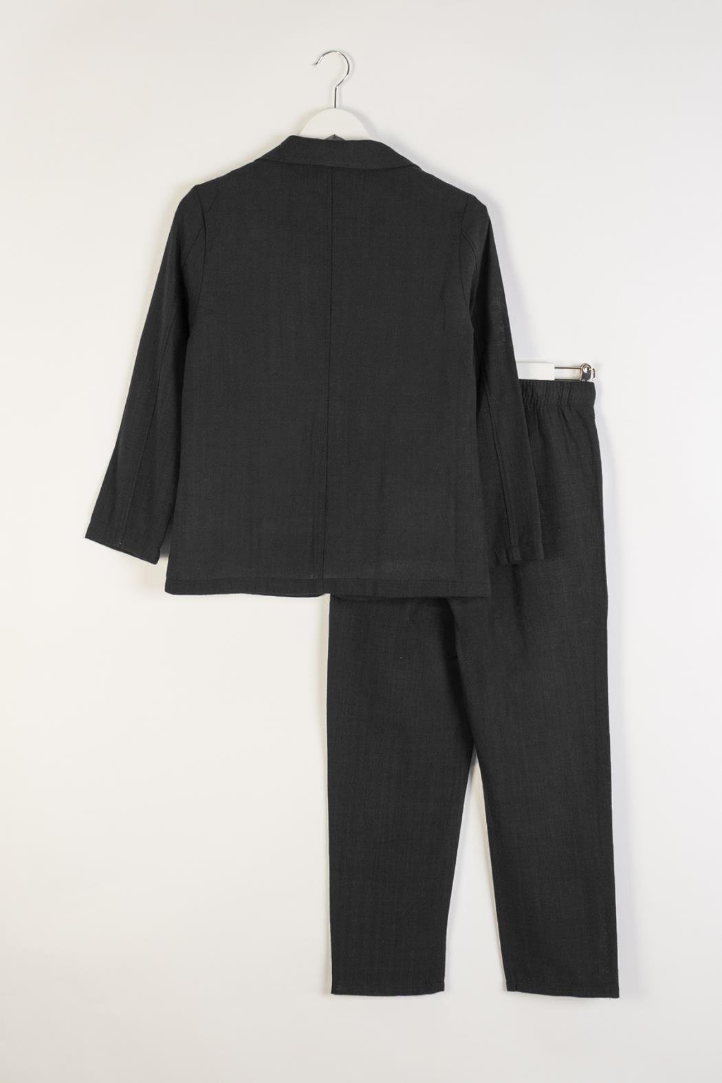 Keten Erkek 3'lü Takım - Siyah