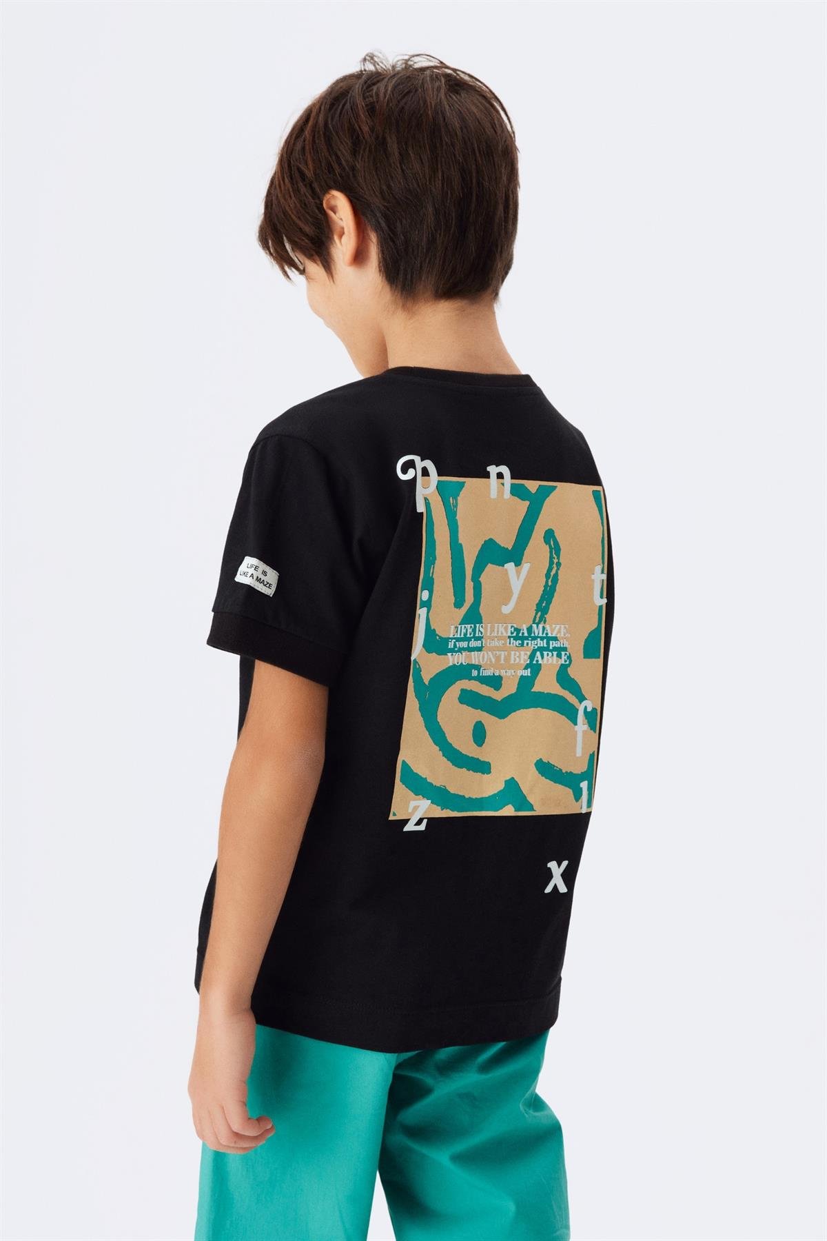 LİFE ALWAYS YAZILI T-SHIRT