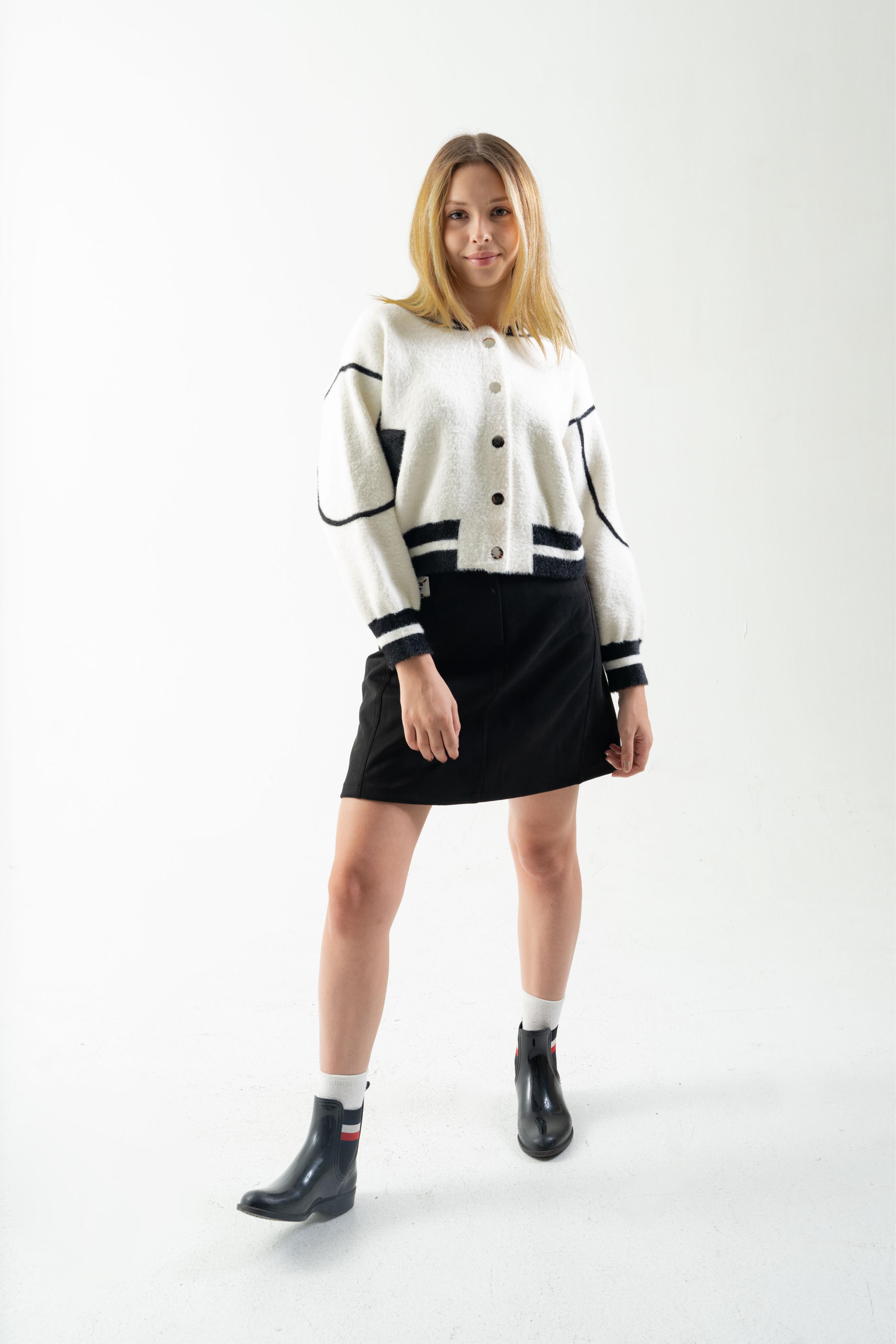 LOCO LOCO College Kız Ceket - Ekru