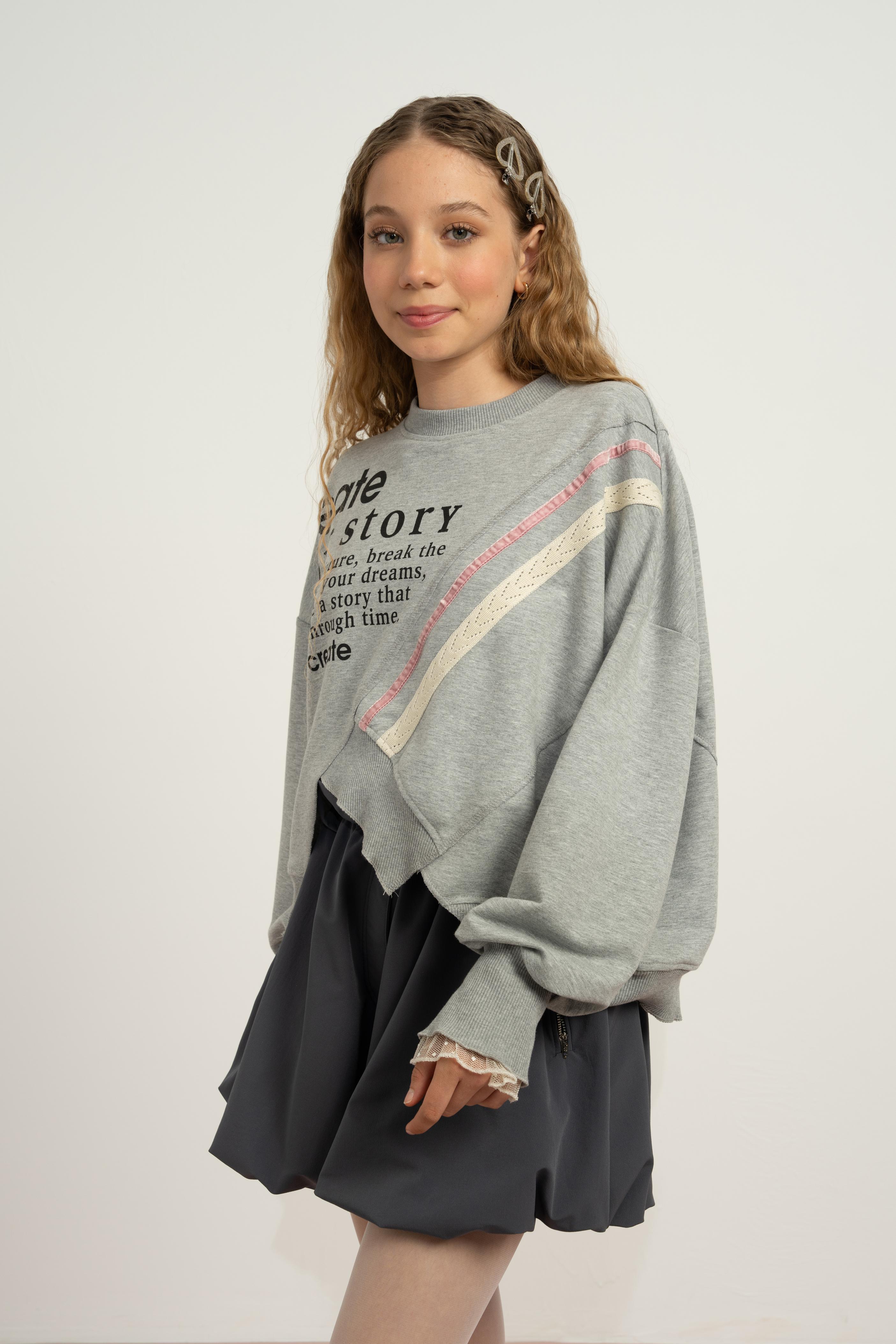 LOCO LOCO Create Kız Sweat - Gri