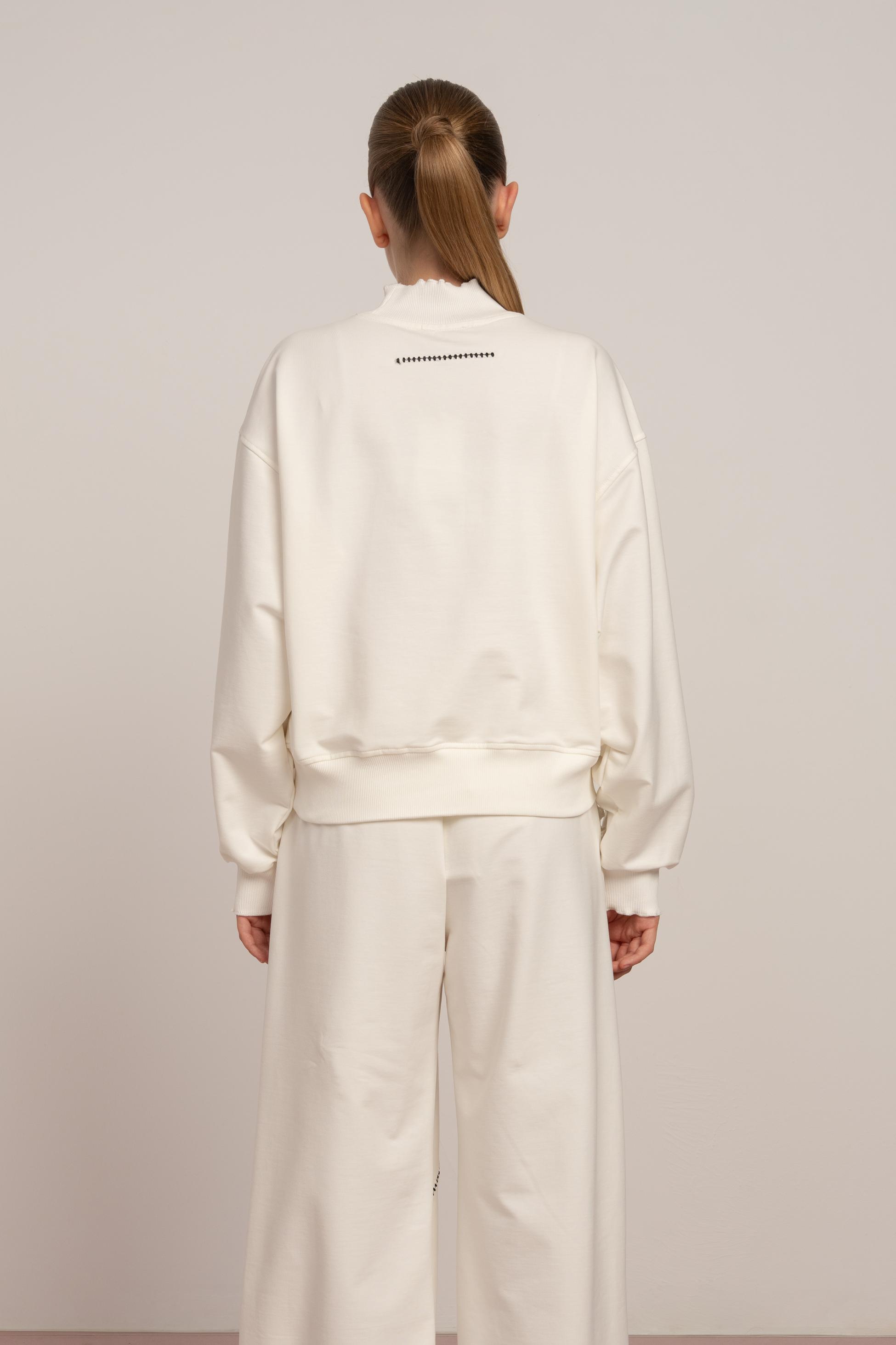 LOCO LOCO Dikişli Kız Takım - Ekru