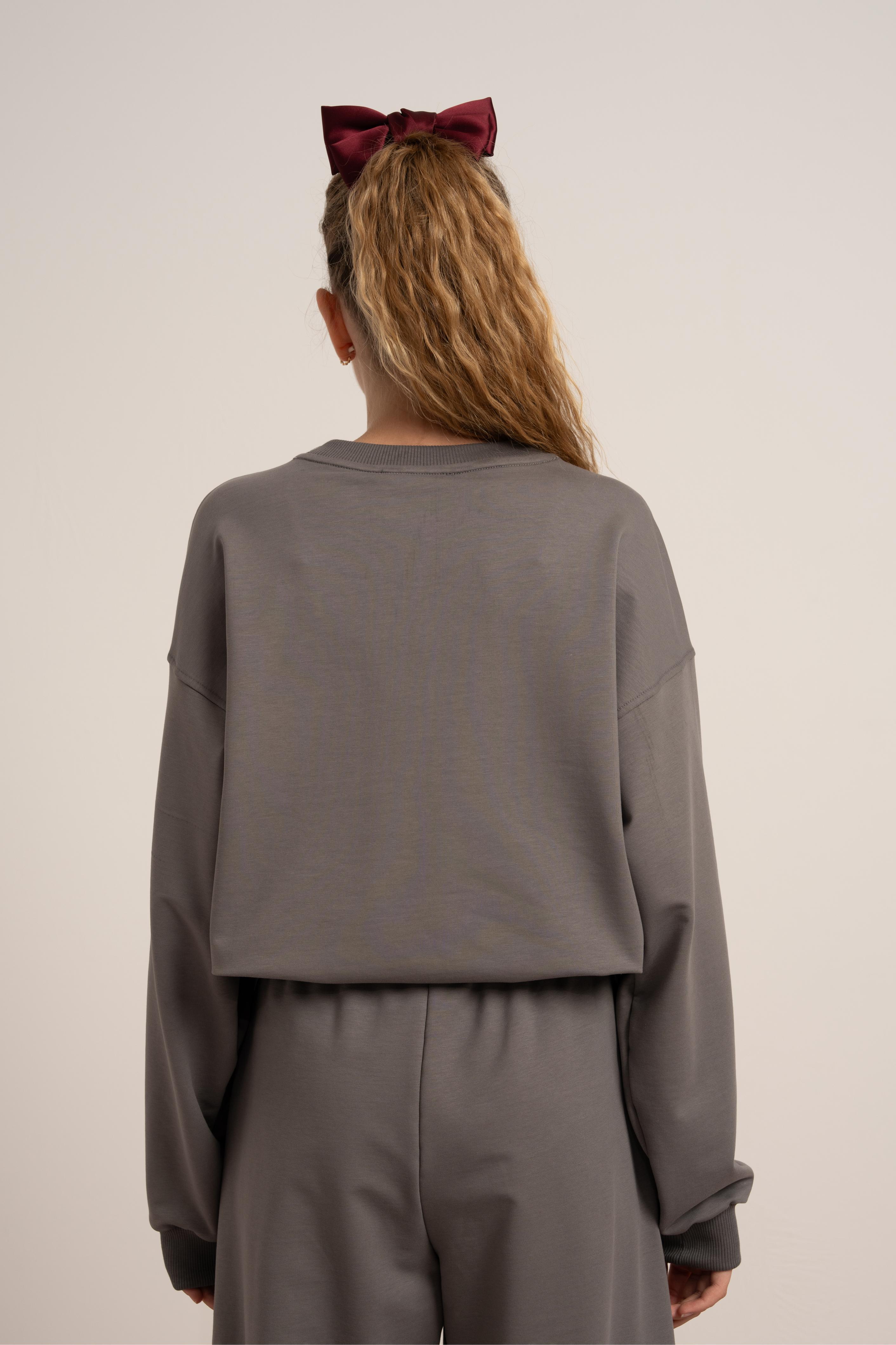 LOCO LOCO Dream Kız Sweat - Füme