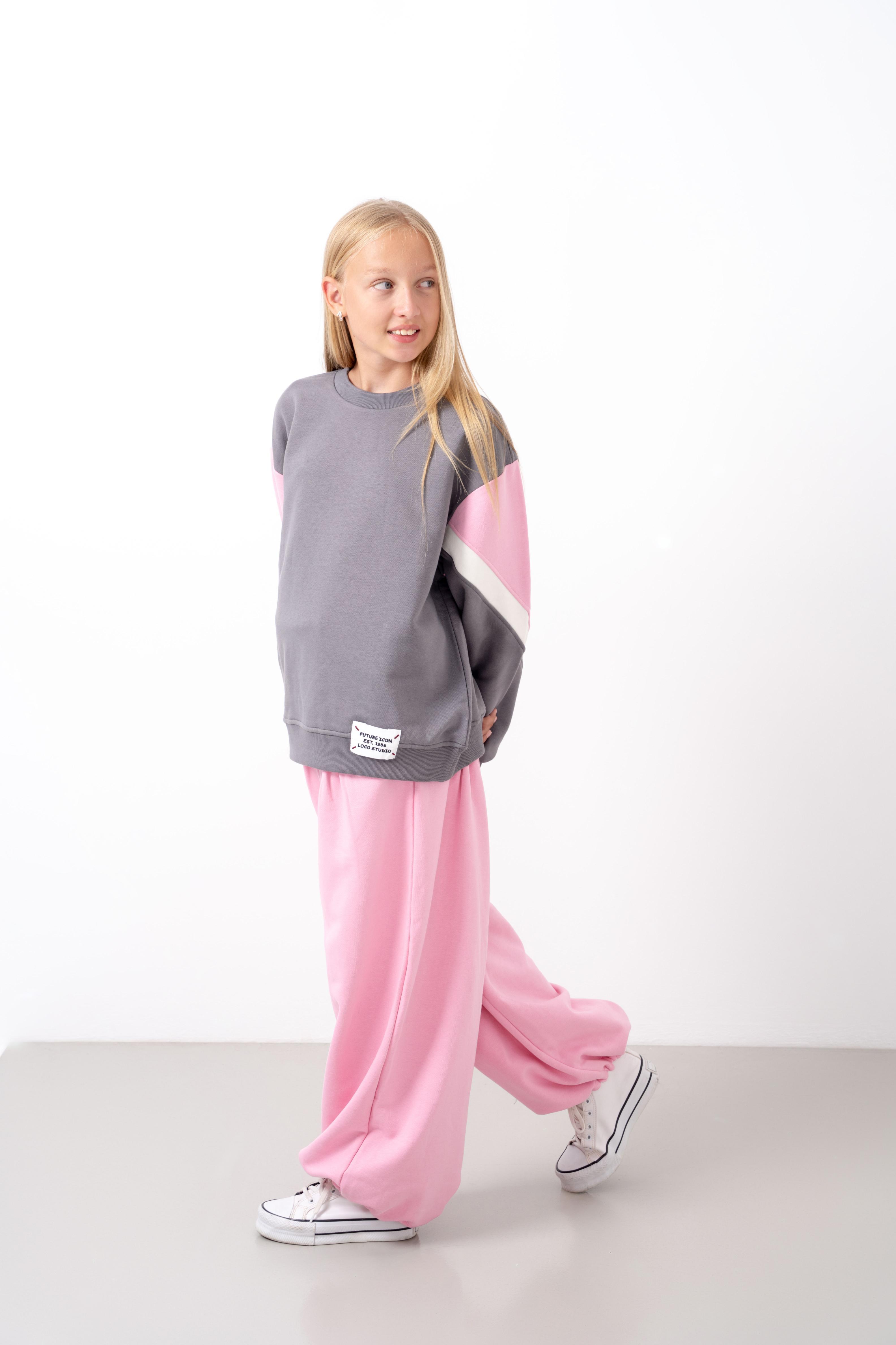 LOCO LOCO Pileli Kız Pantolon - Pembe