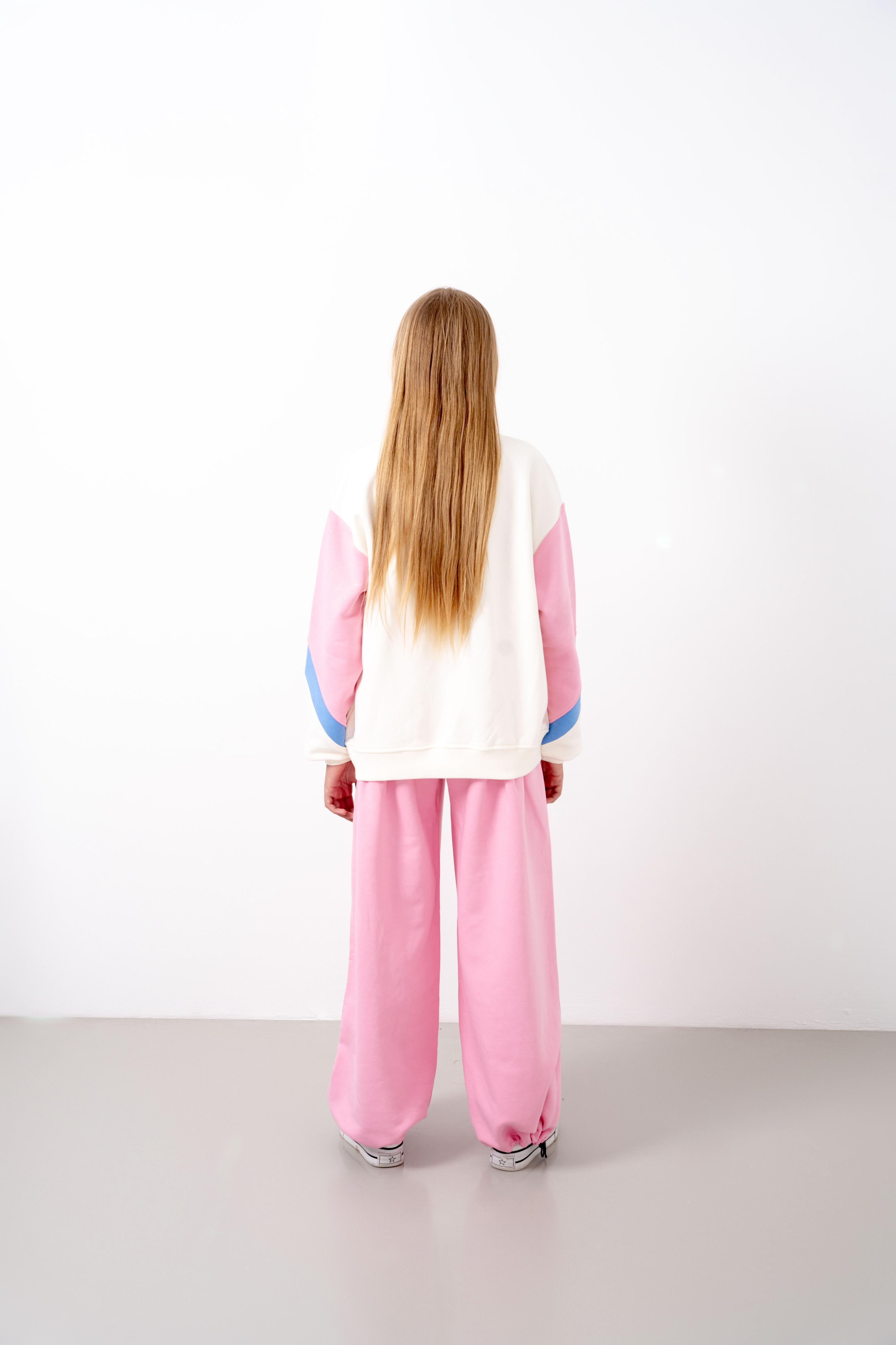 LOCO LOCO Pileli Kız Pantolon - Pembe