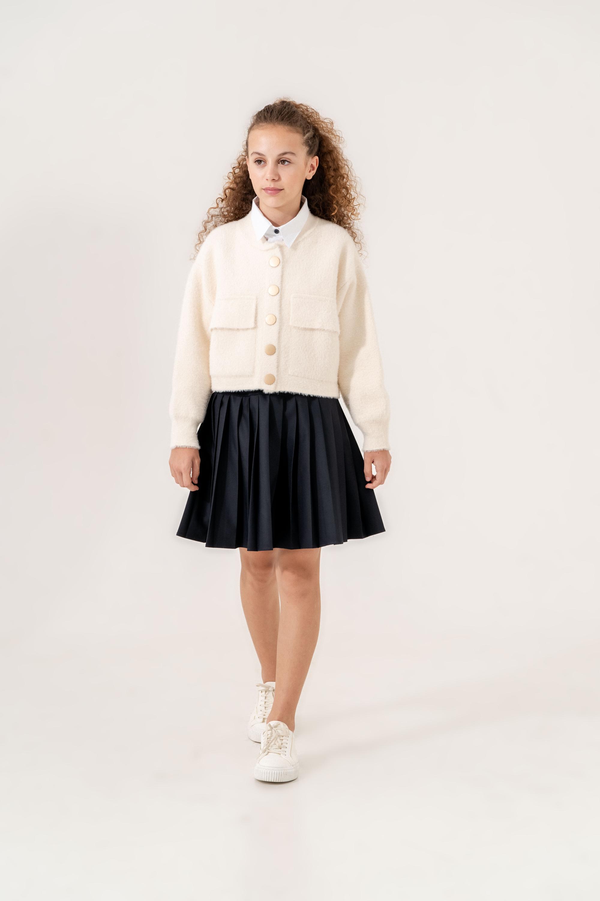 LOCO LOCO Sakallı Kız Ceket - Ekru