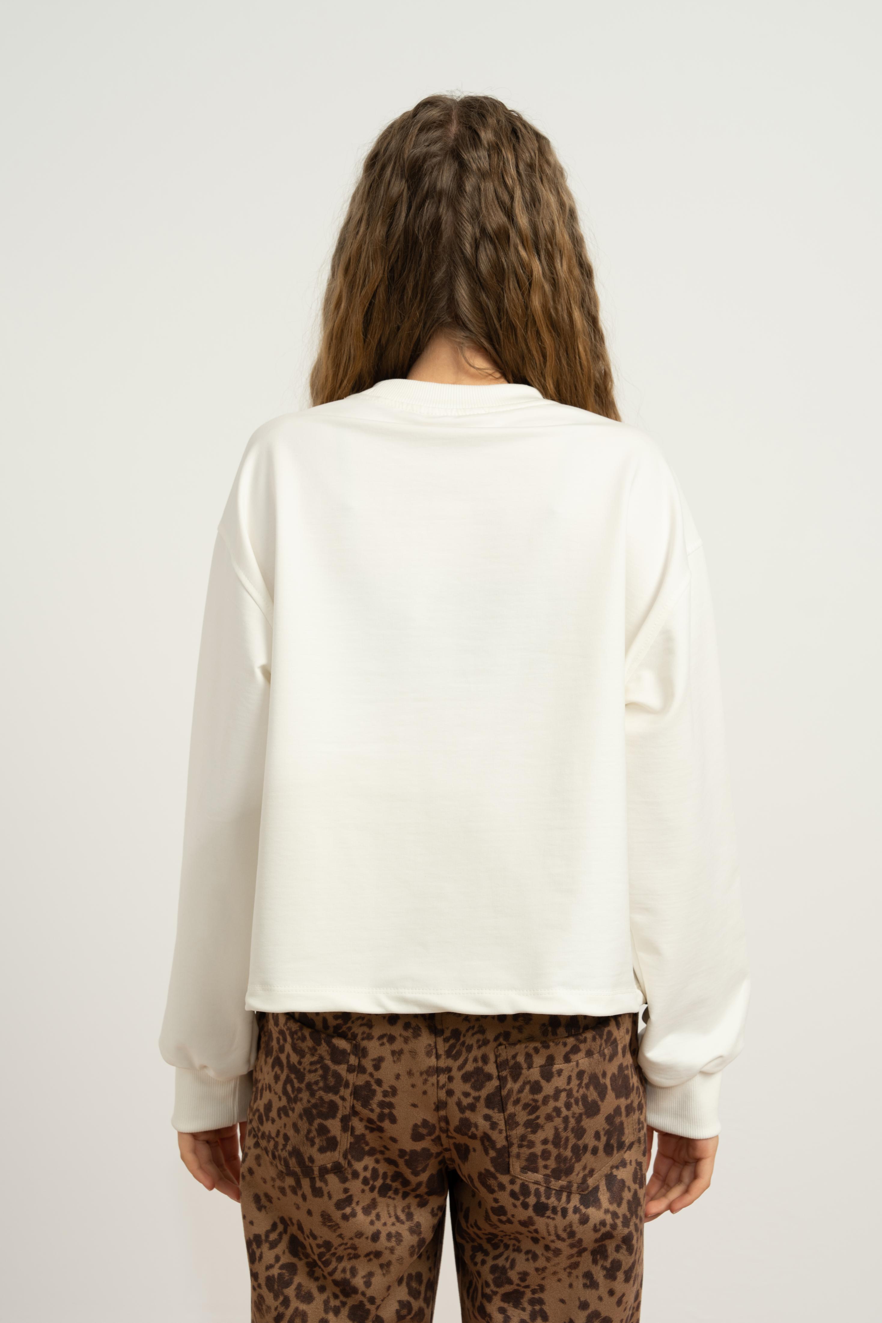 LOCO LOCO Swank Kız Sweat - Ekru