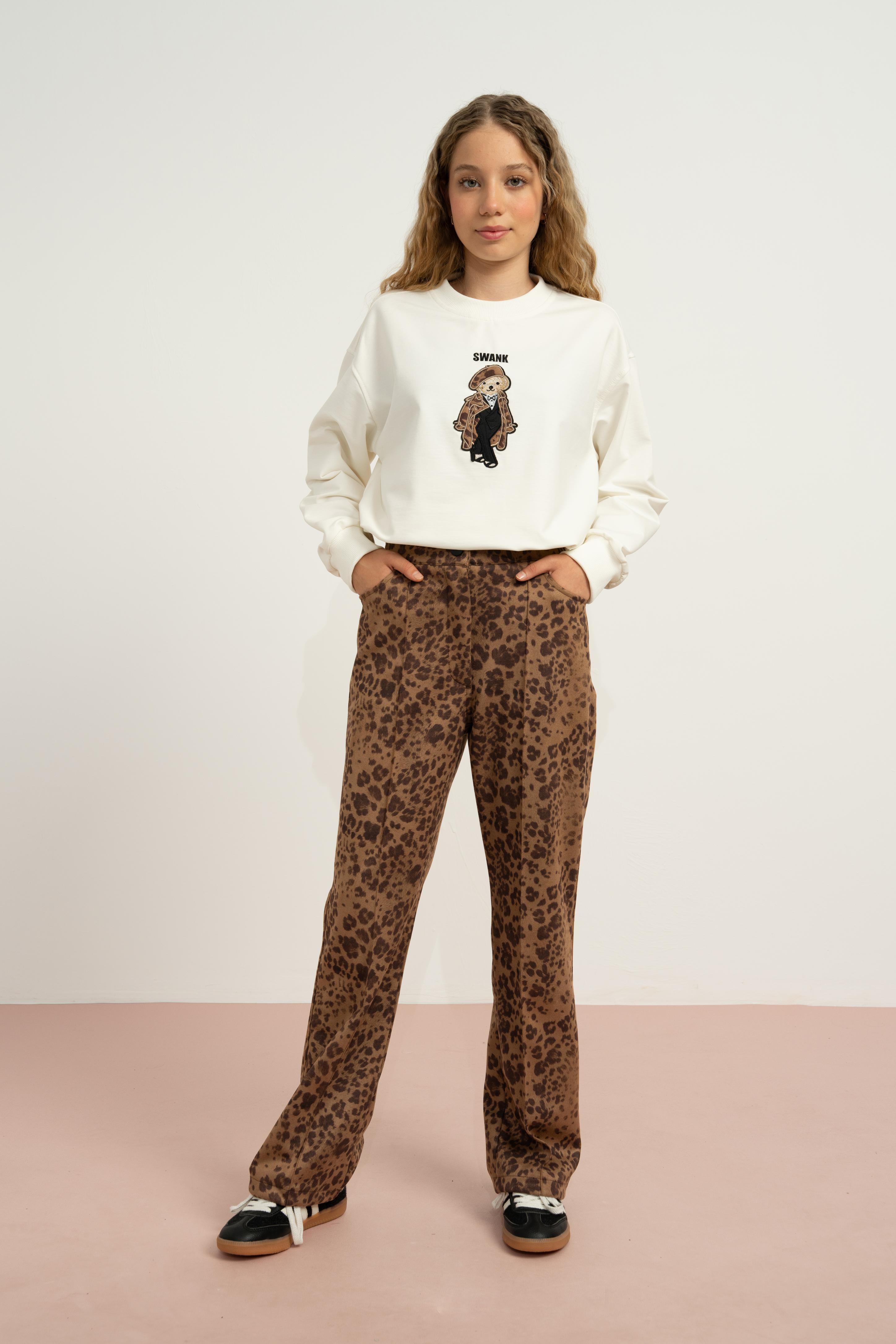 LOCO LOCO Swank Kız Sweat - Ekru