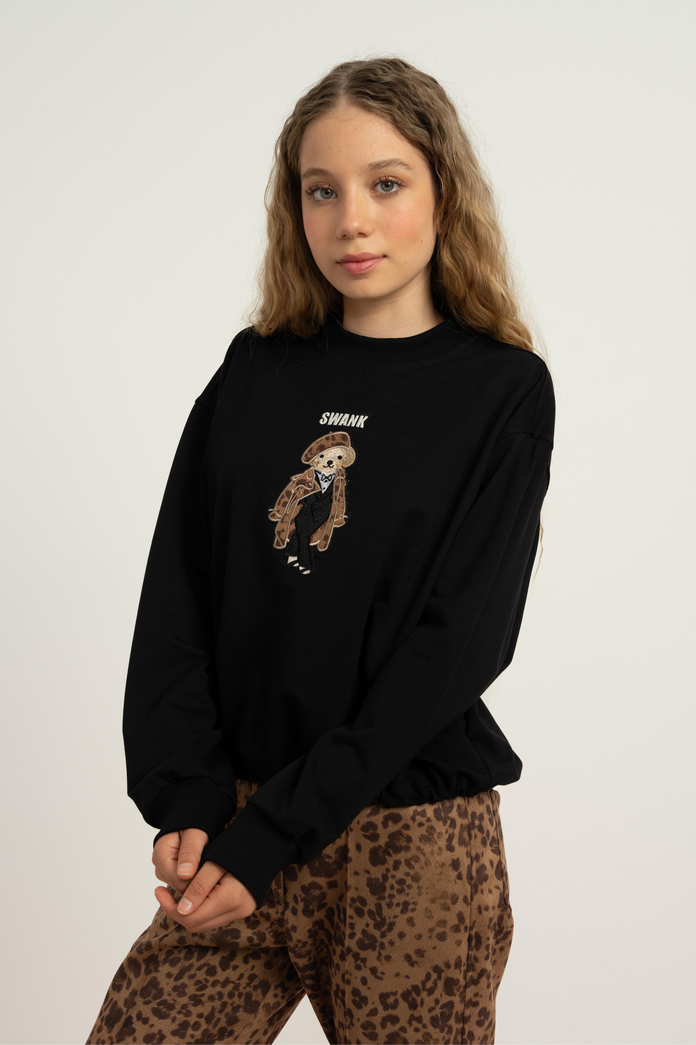 LOCO LOCO Swank Kız Sweat - Siyah