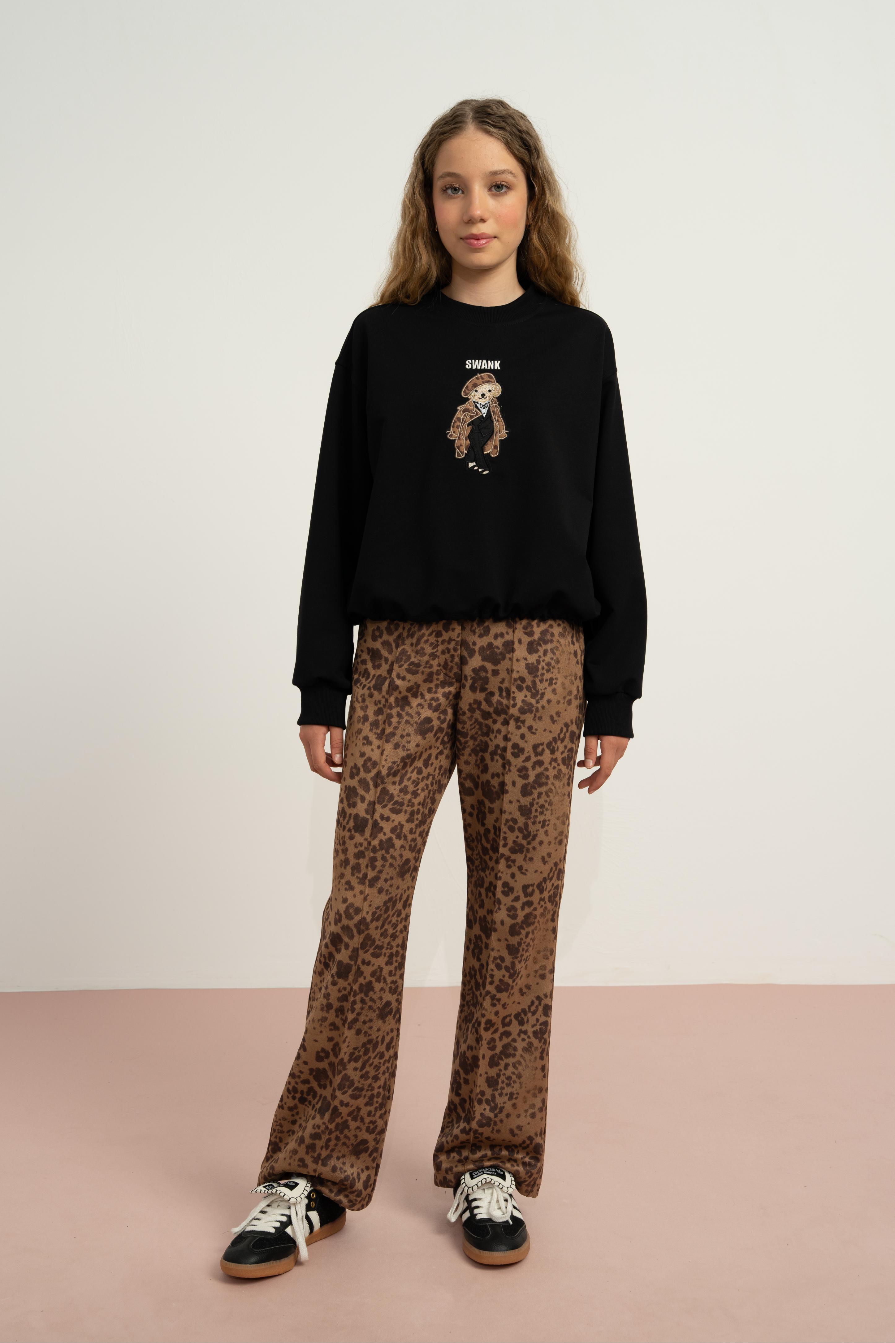 LOCO LOCO Swank Kız Sweat - Siyah