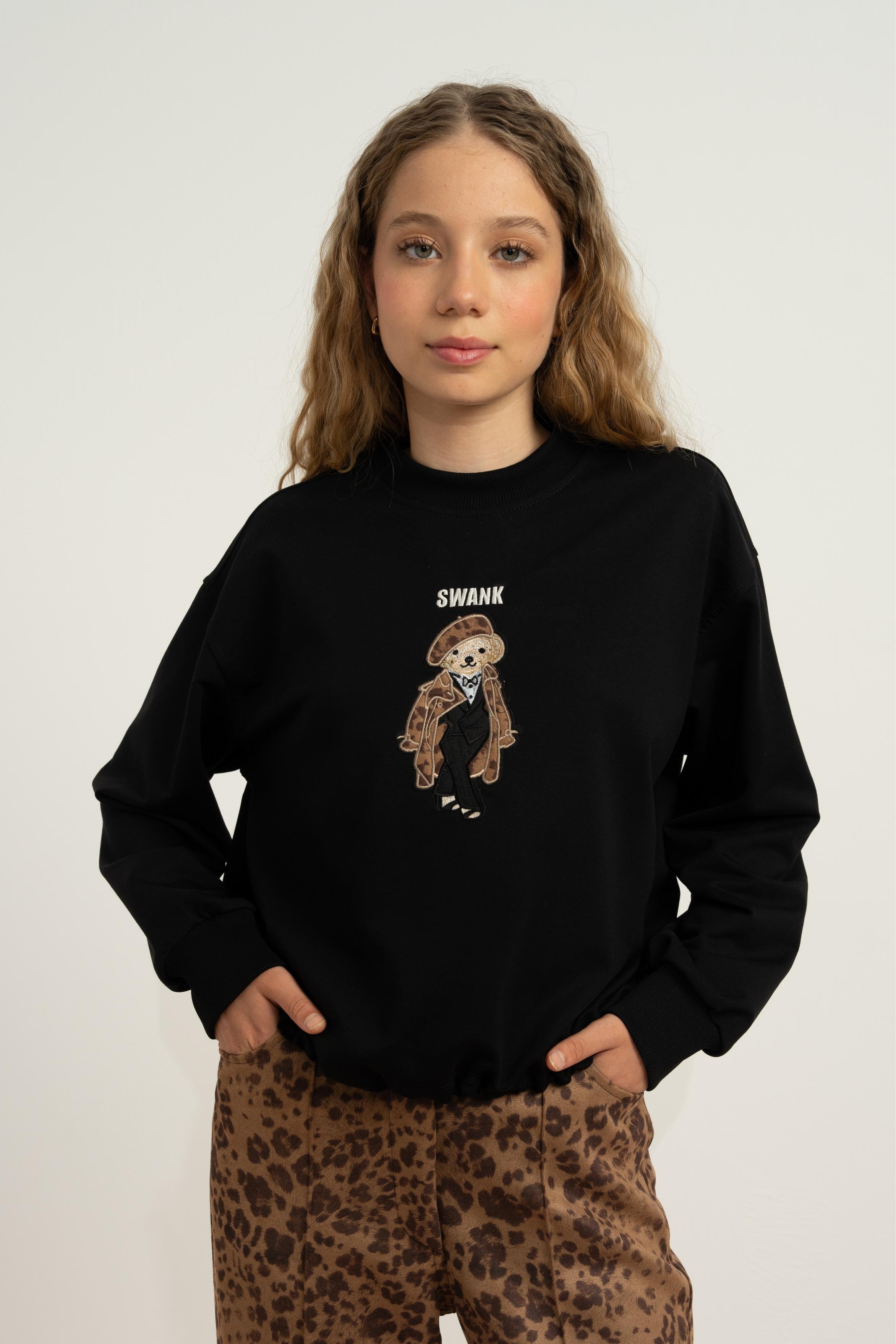 LOCO LOCO Swank Kız Sweat - Siyah