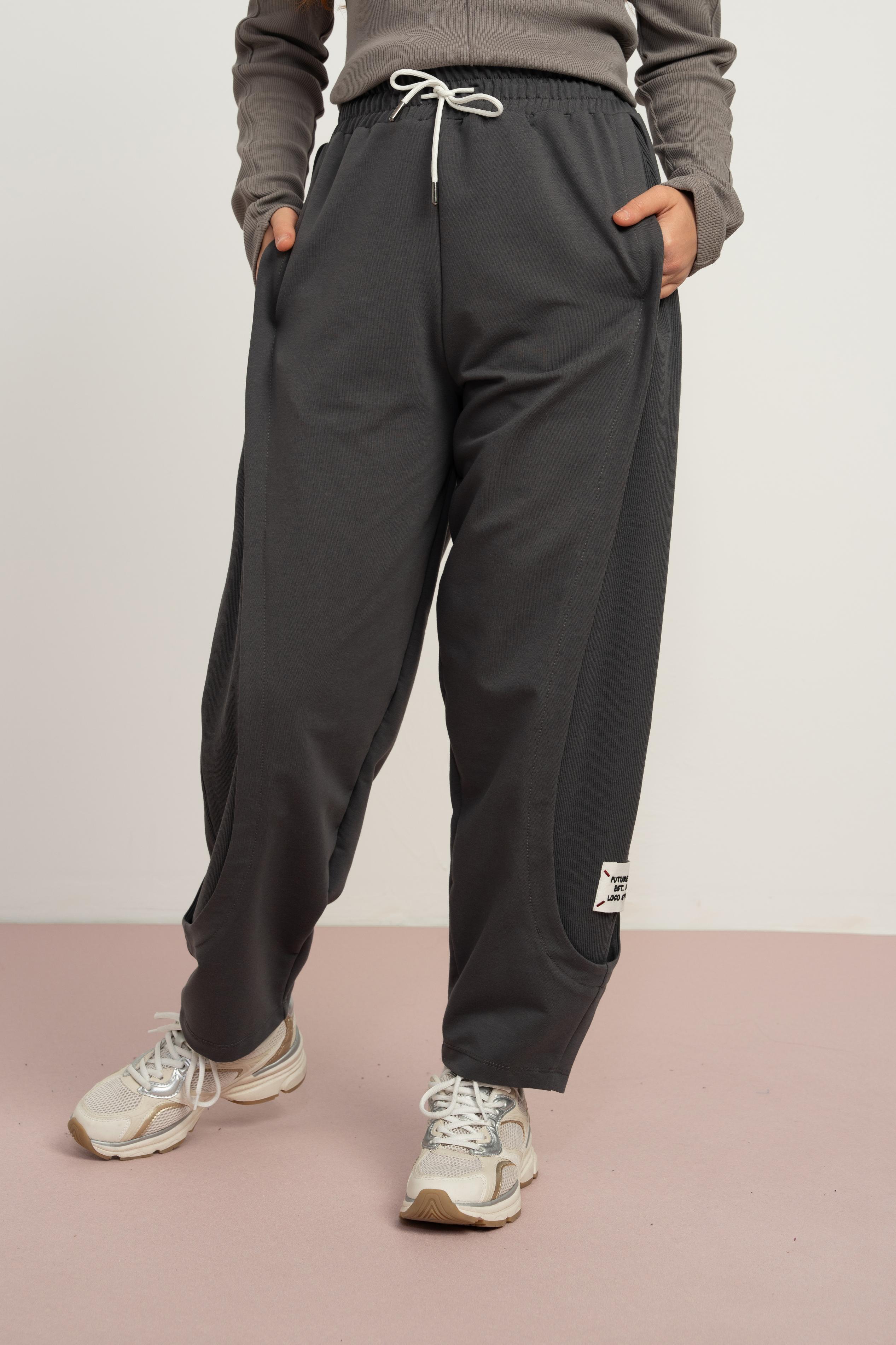 LOCO LOCO Yanları Fitilli Pantolon - Antrasit