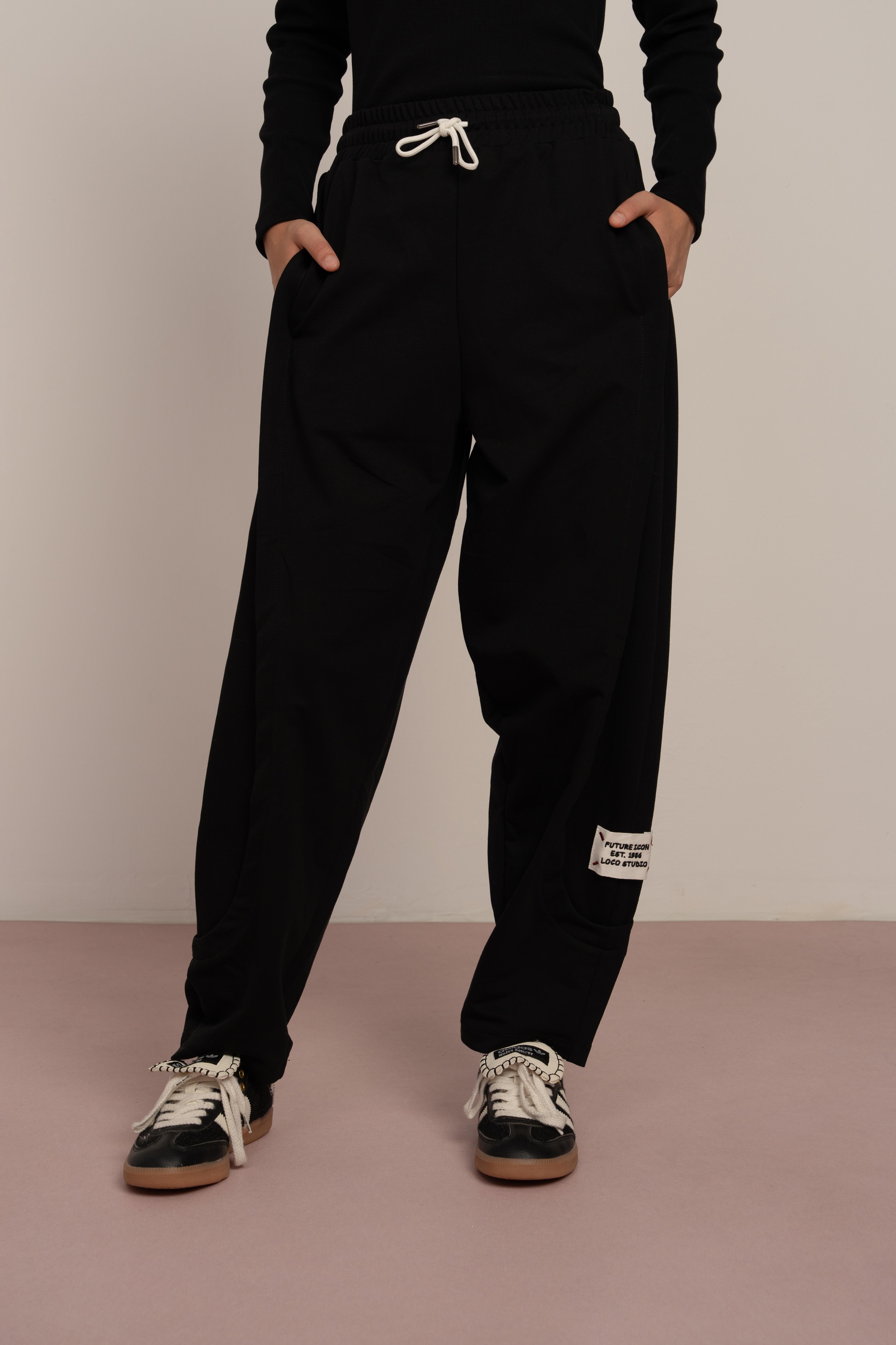 LOCO LOCO Yanları Fitilli Pantolon - Siyah