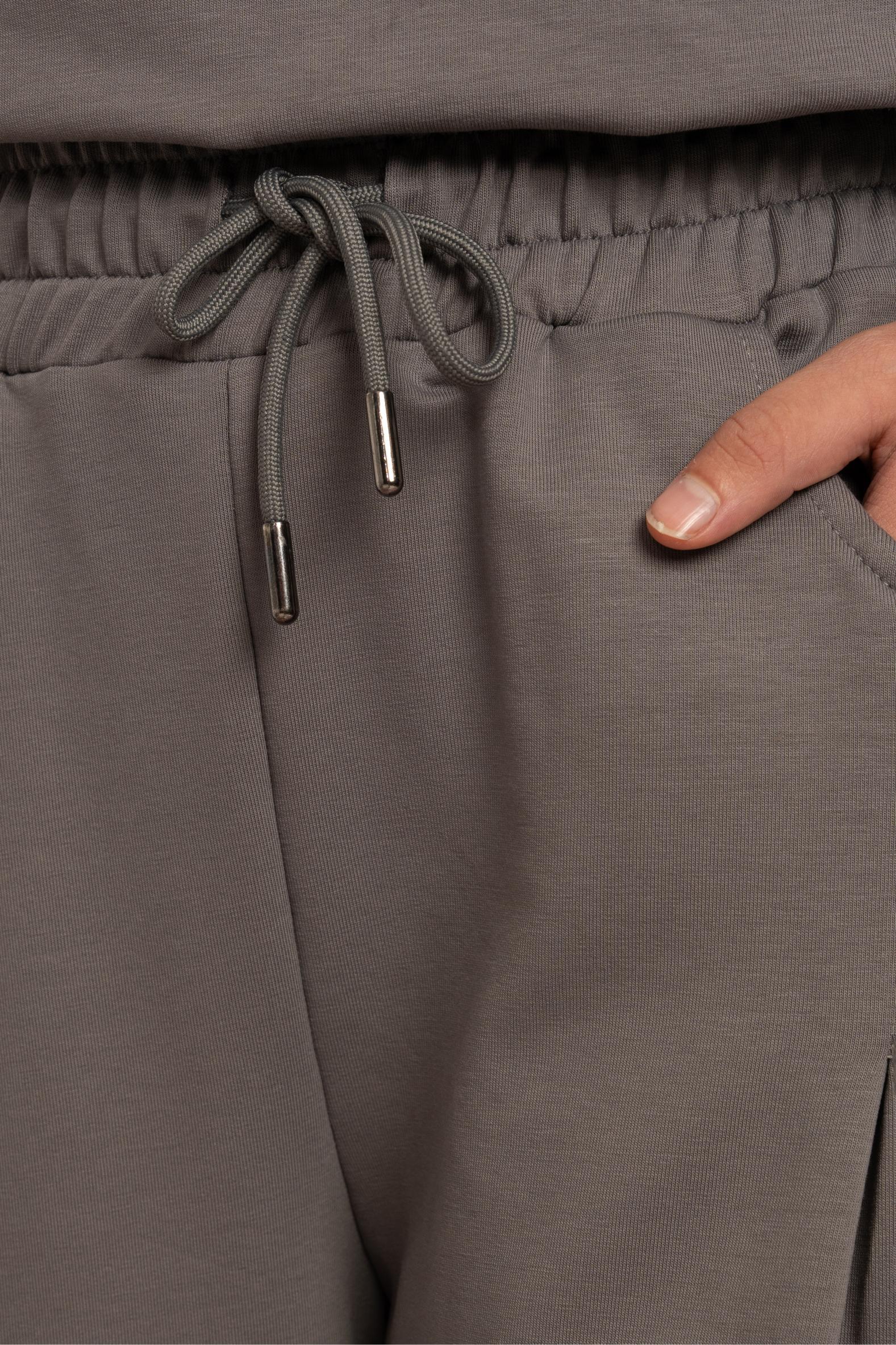 LOCO LOCO Yanları Pliseli Pantolon - Füme