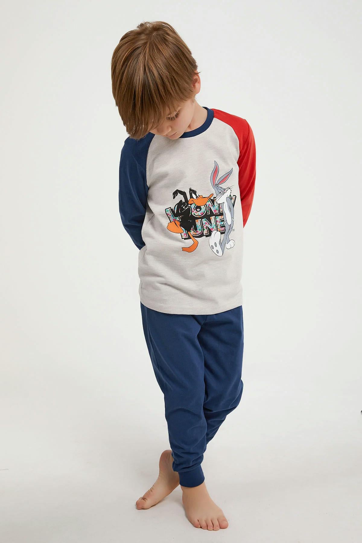 LOONEY TUNES LİSANSLI ERKEK UZUN KOL PİJAMA TAKIM