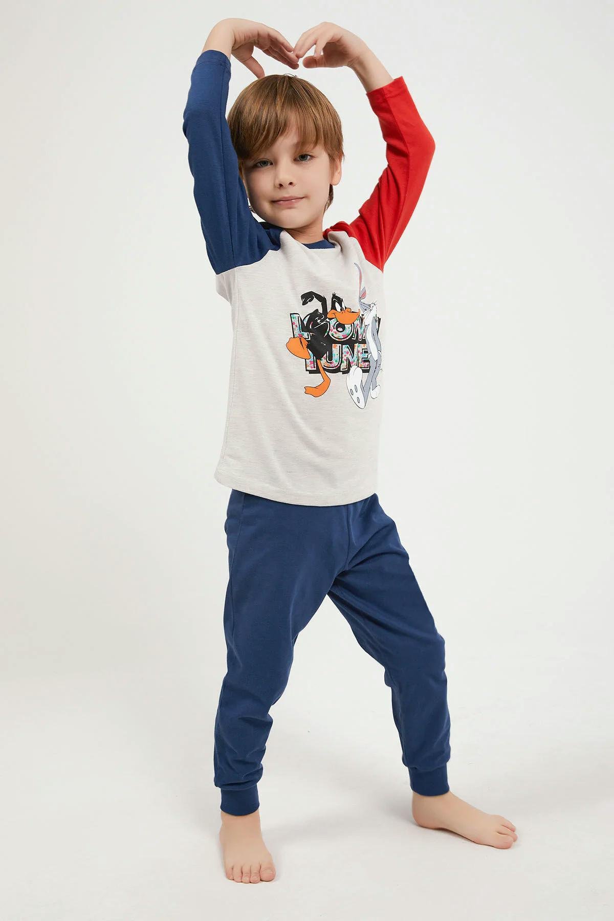 LOONEY TUNES LİSANSLI ERKEK UZUN KOL PİJAMA TAKIM