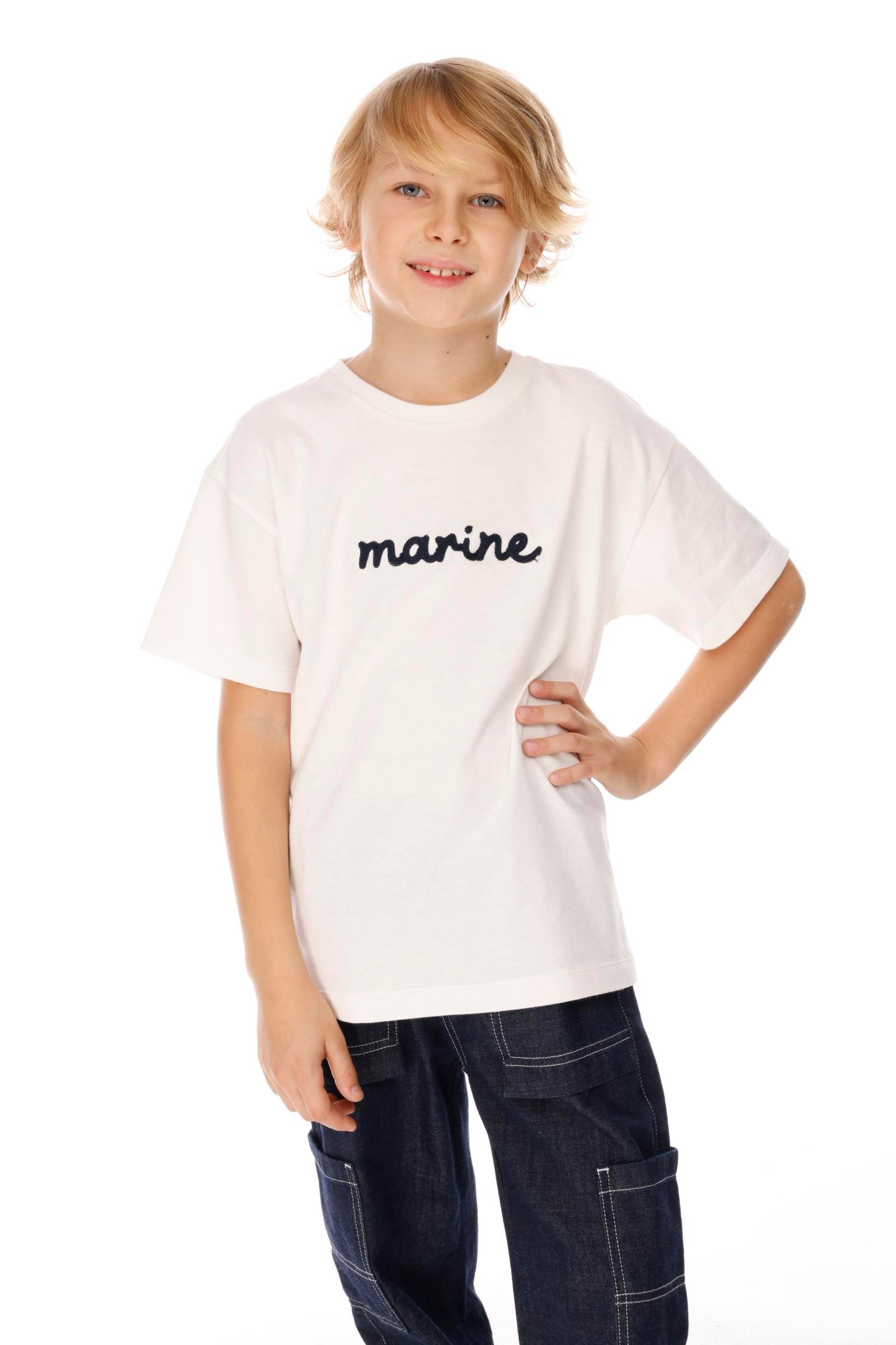 Marine Erkek Çocuk Tişört - Beyaz