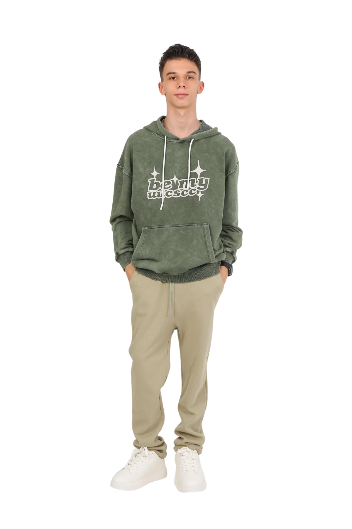 Marions Beli Lastikli Pantolon - Yeşil