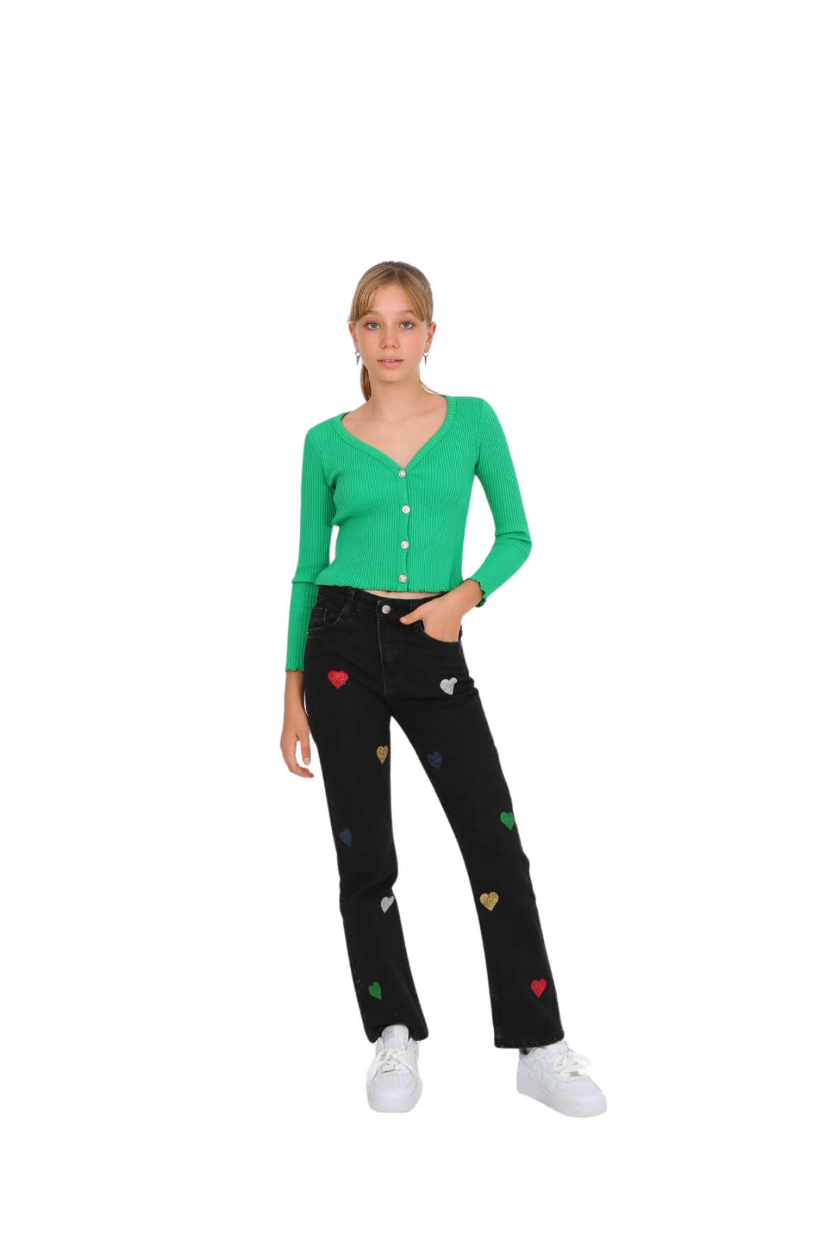 Marions Kalpli Kız Pantolon - Siyah